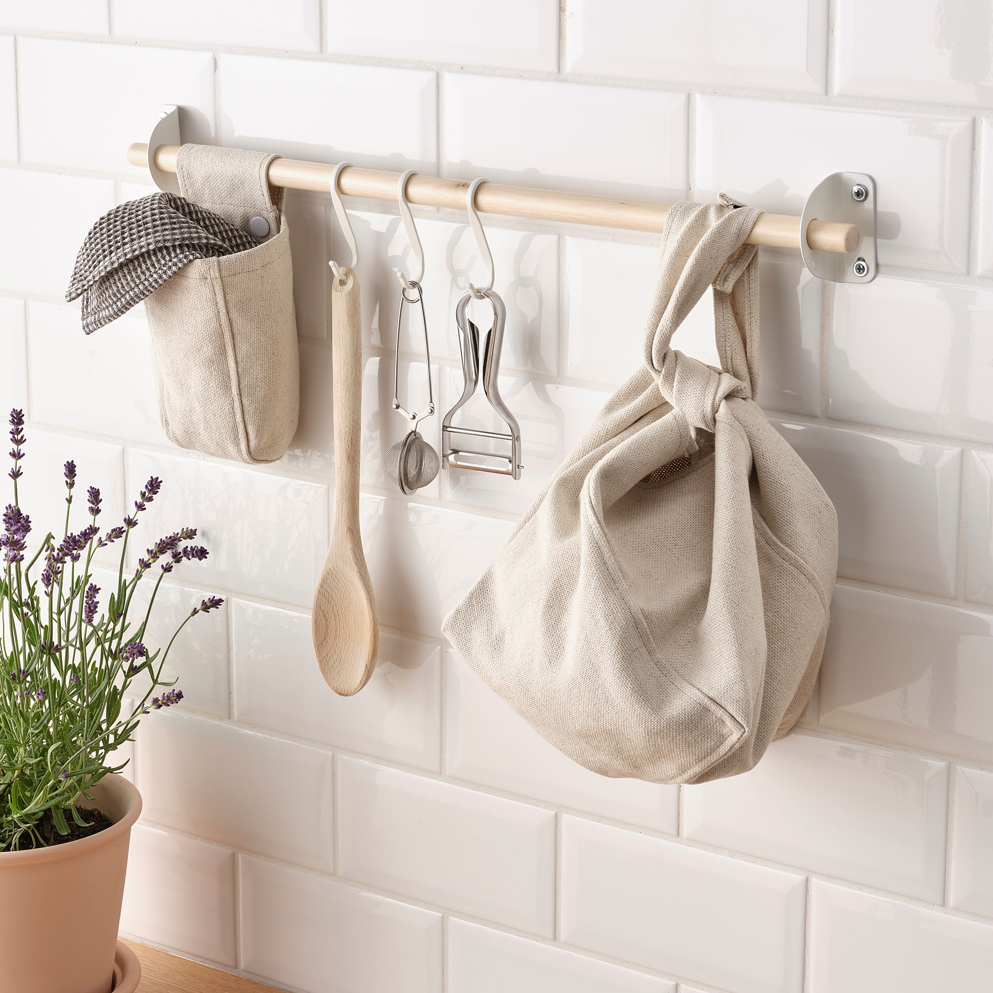 NEREBY IKEA рейлинг, 60 см, береза