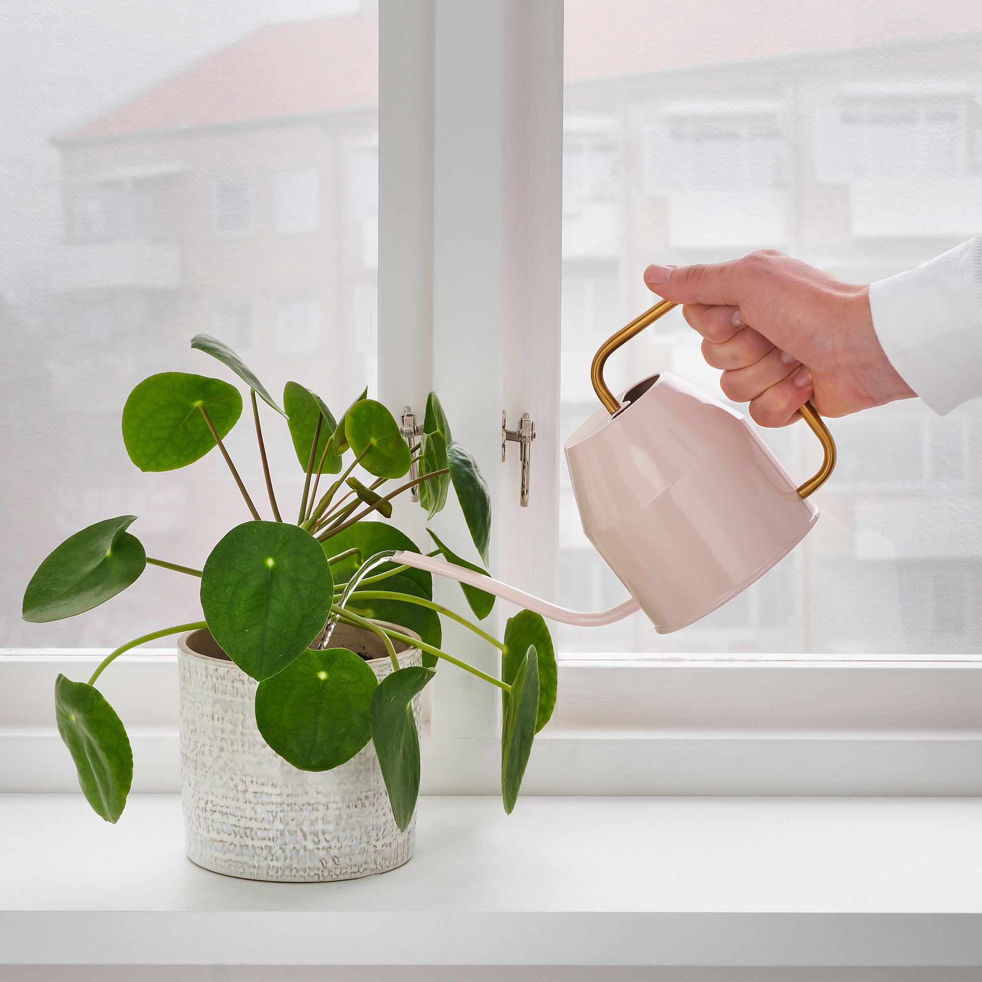 VATTENKRASSE IKEA Лейка, 0.9 л, светло-розовый/золотой  (ТОВАР ВЫШЕЛ ИЗ АССОРТИМЕНТА)