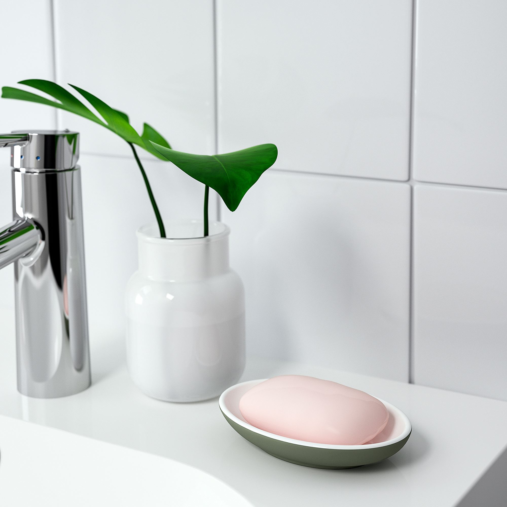 EKOLN IKEA Мыльница, серо-зеленый  (ТОВАР ВЫШЕЛ ИЗ АССОРТИМЕНТА)