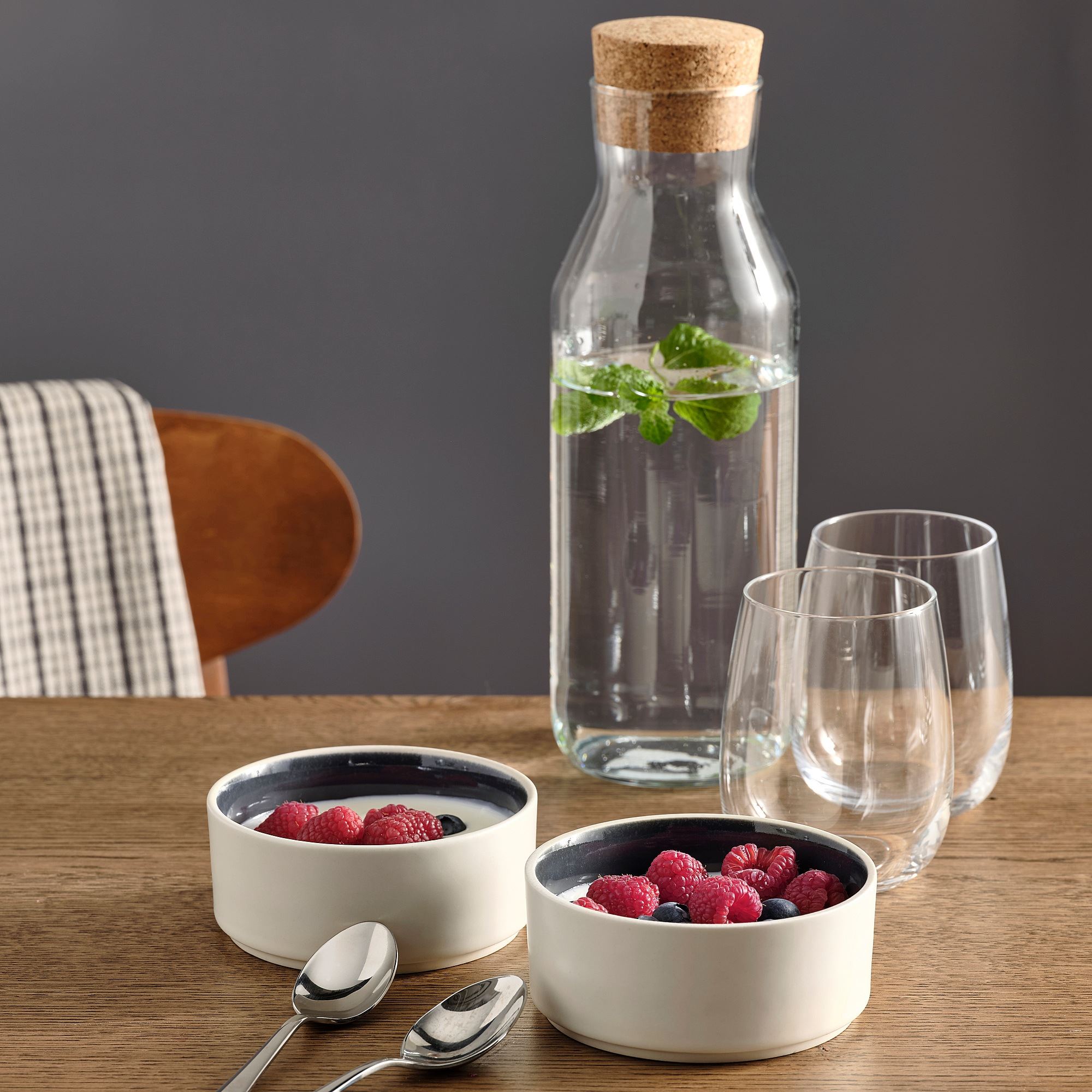 OMBONAD IKEA ОМБОНАД Миска, темно-серый, 11 см