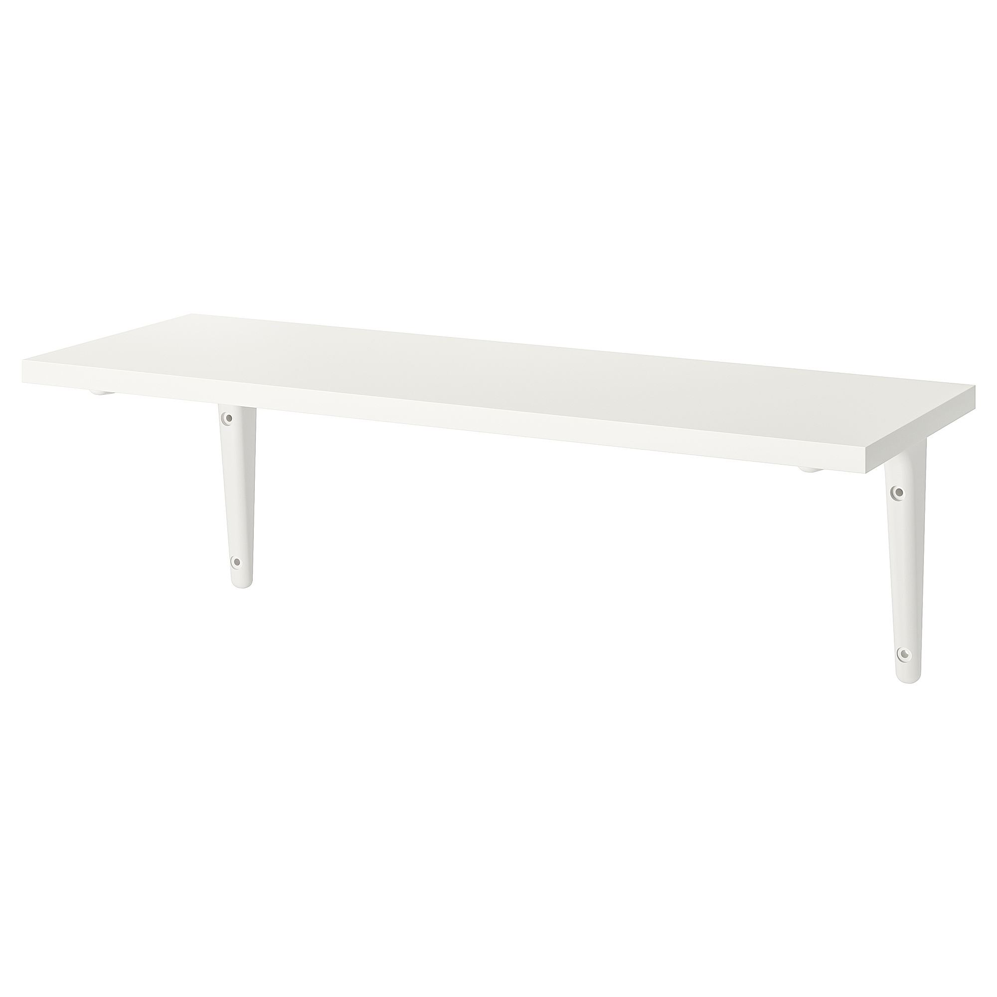 BURHULT IKEA БУРГУЛЬТ / SIBBHULT СИББГУЛЬТ Полка навесная, белый/белый, 59x20 см