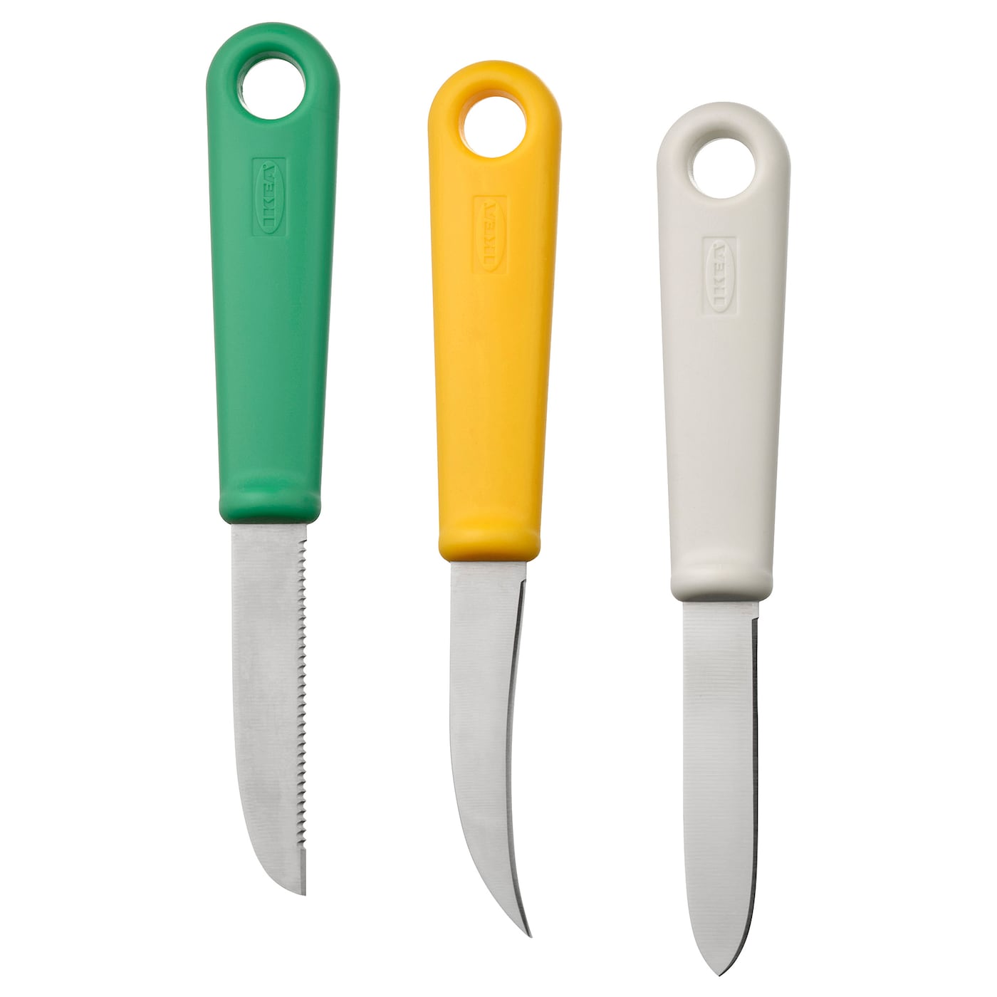 UPPFYLLD IKEA УППФИЛЛД Нож для чистки овощей/фруктов,3 шт., разные цвета