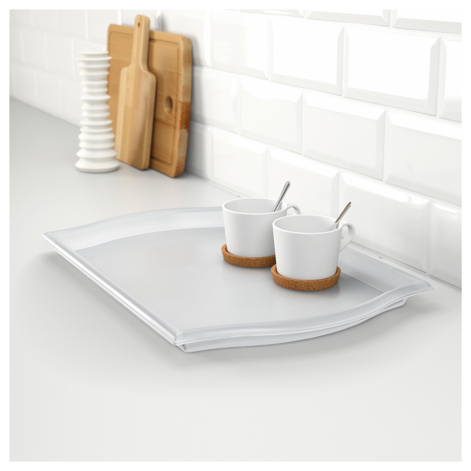 SMULA IKEA СМЮЛА Поднос, прозрачный, 52x35 см