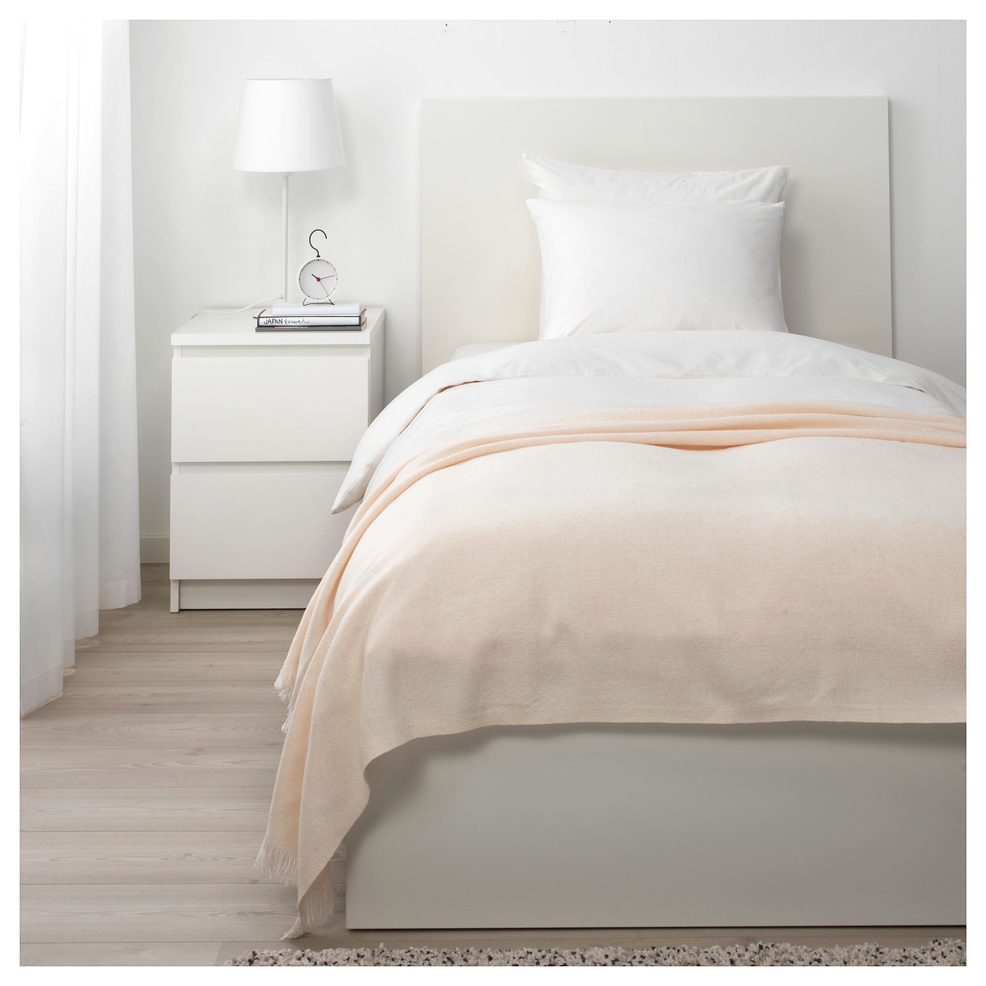 INGRUN IKEA ИНГРУН Плед, белый, 130x170 см  (ТОВАР ВЫШЕЛ ИЗ АССОРТИМЕНТА)