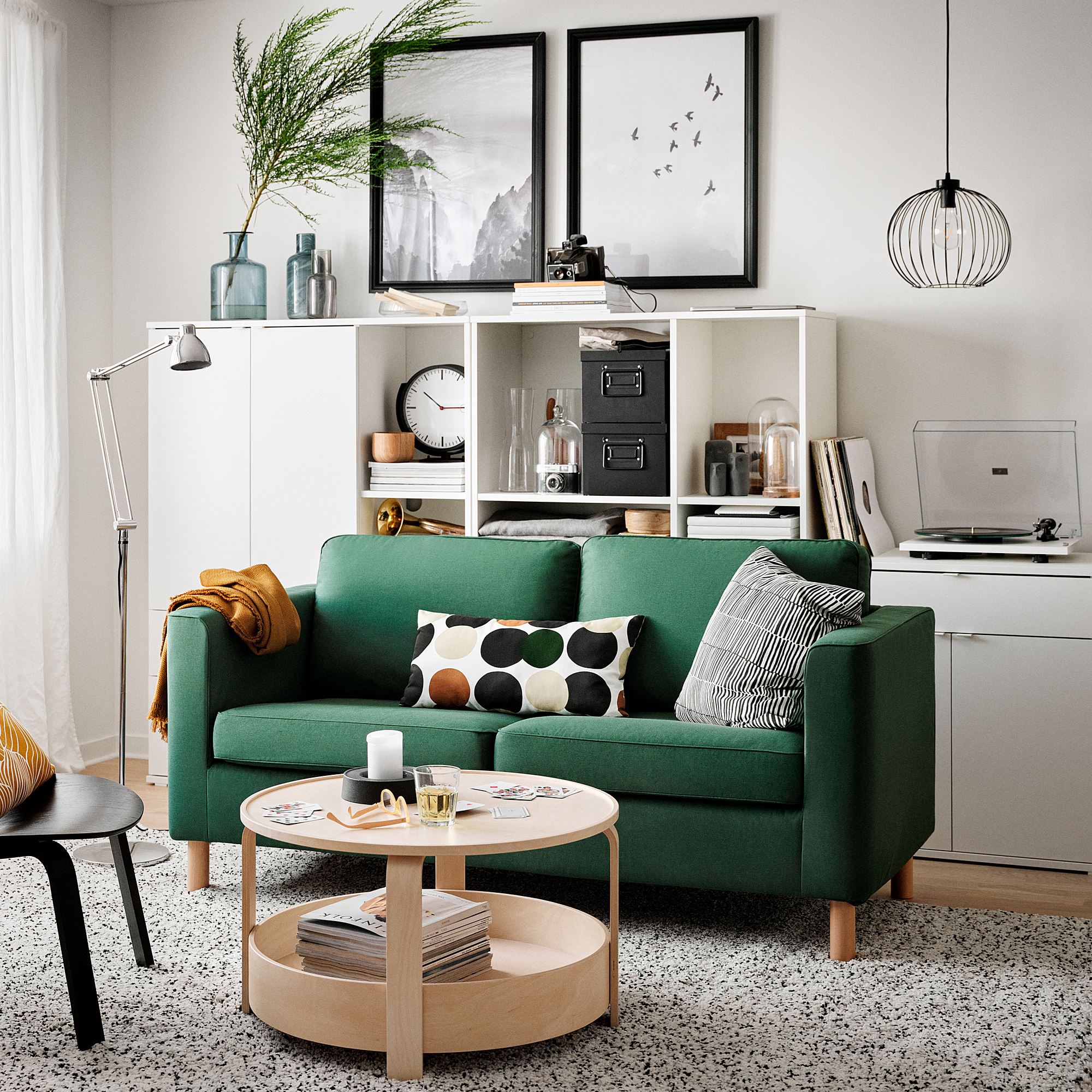 PARUP IKEA 2-местный диван, Vissle темно-зеленый  (ТОВАР ВЫШЕЛ ИЗ АССОРТИМЕНТА)