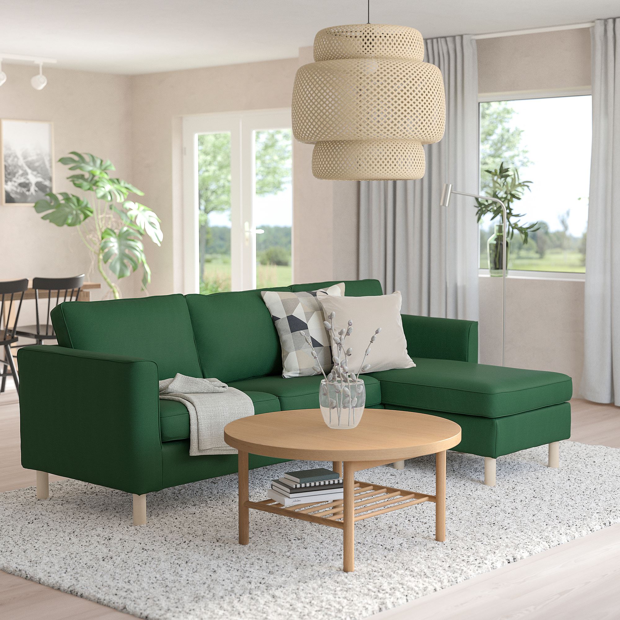 PARUP IKEA 3-местный диван с козеткой, Vissle темно-серый  (ТОВАР ВЫШЕЛ ИЗ АССОРТИМЕНТА)
