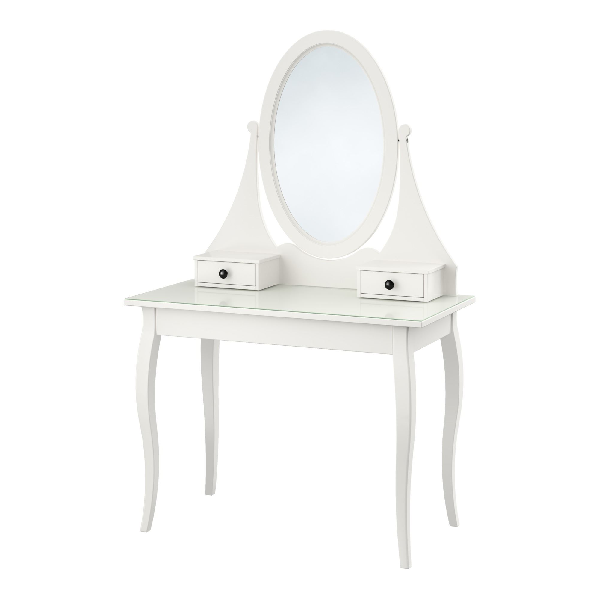 HEMNES IKEA ХЕМНЭС Туалетный столик с зркл, белый, 100x50 см