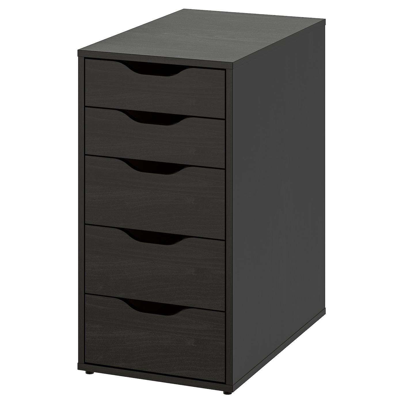 ALEX IKEA АЛЕКС Тумба с ящиками, черно-коричневый, 36x70 см