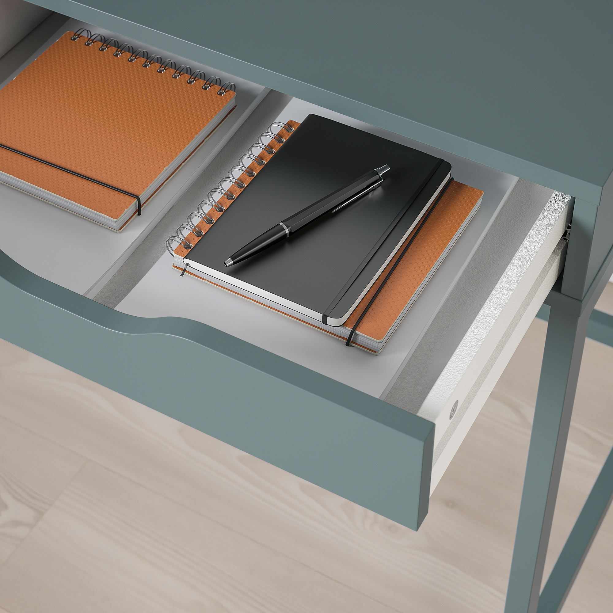 ALEX IKEA АЛЕКС Письменный стол, серо-бирюзовый, 132x58 см
