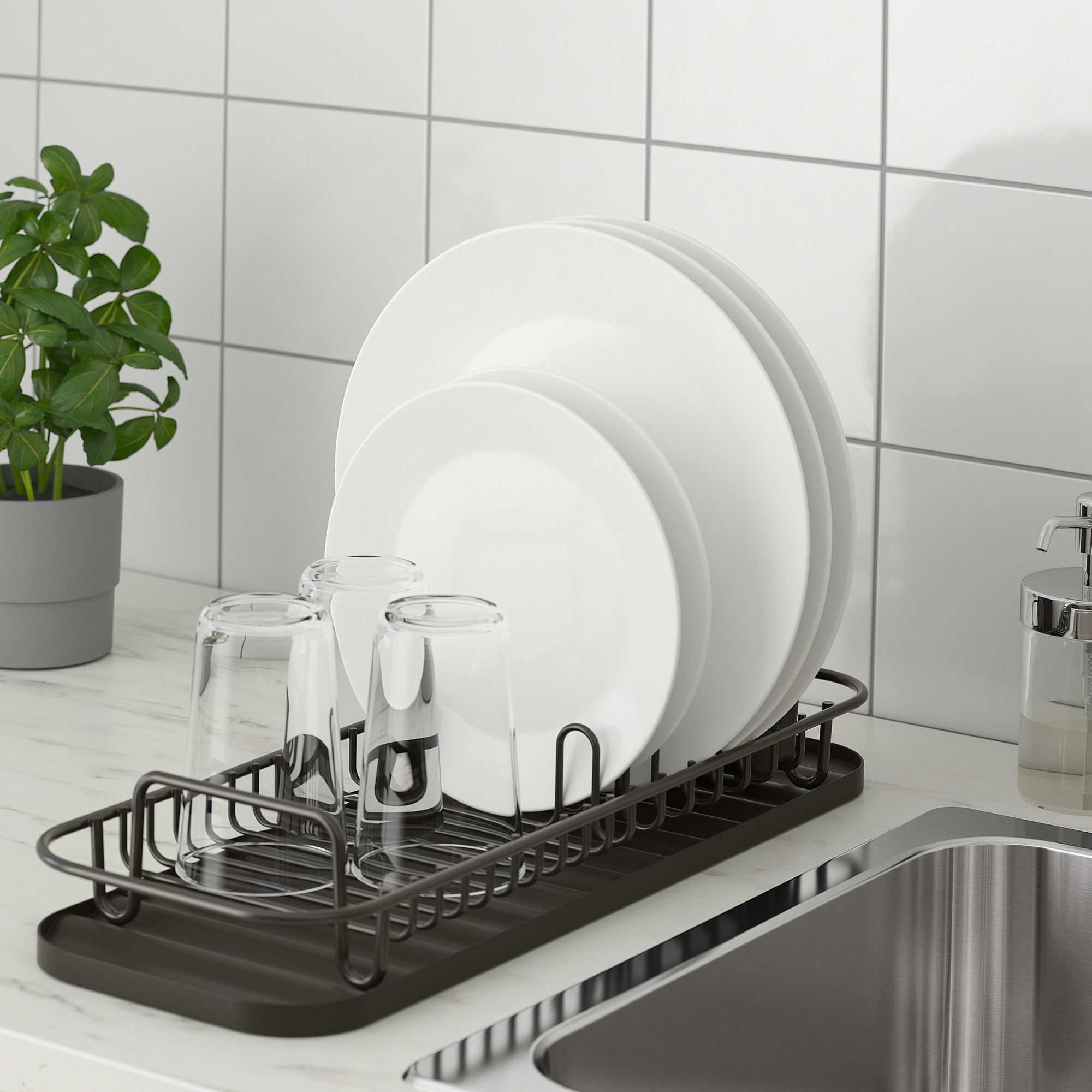 LILLHAVET IKEA Подставка для посуды, антрацит