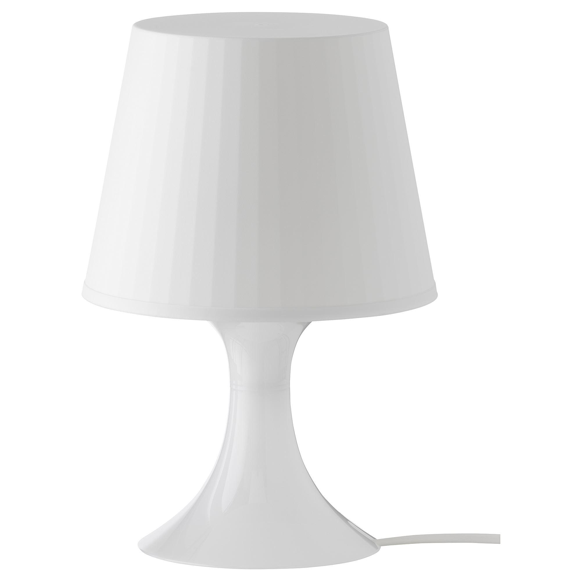 LAMPAN IKEA ЛАМПАН Лампа настольная, белый 29 см (трещина в основании)