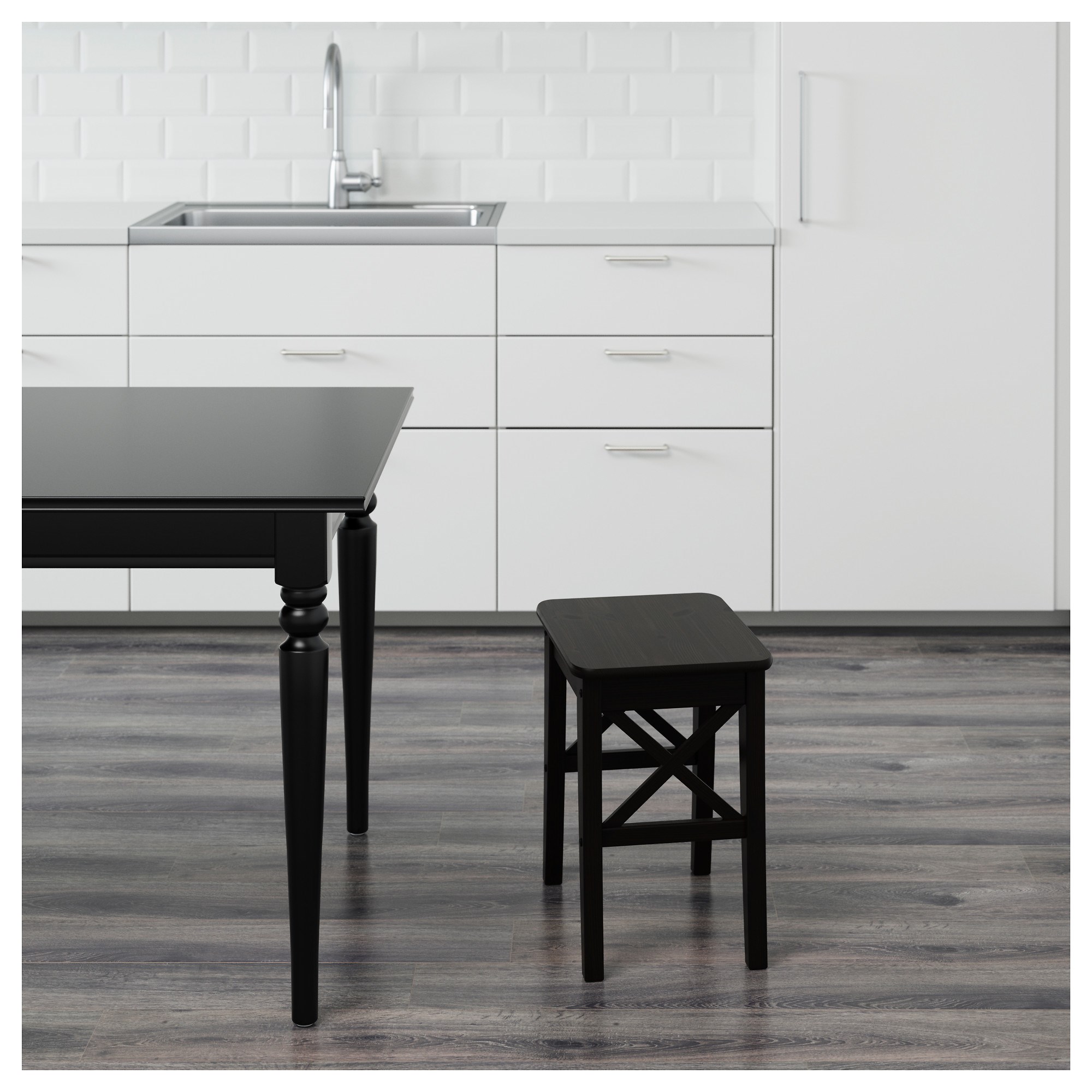 INGOLF IKEA ИНГОЛЬФ Табурет, черный