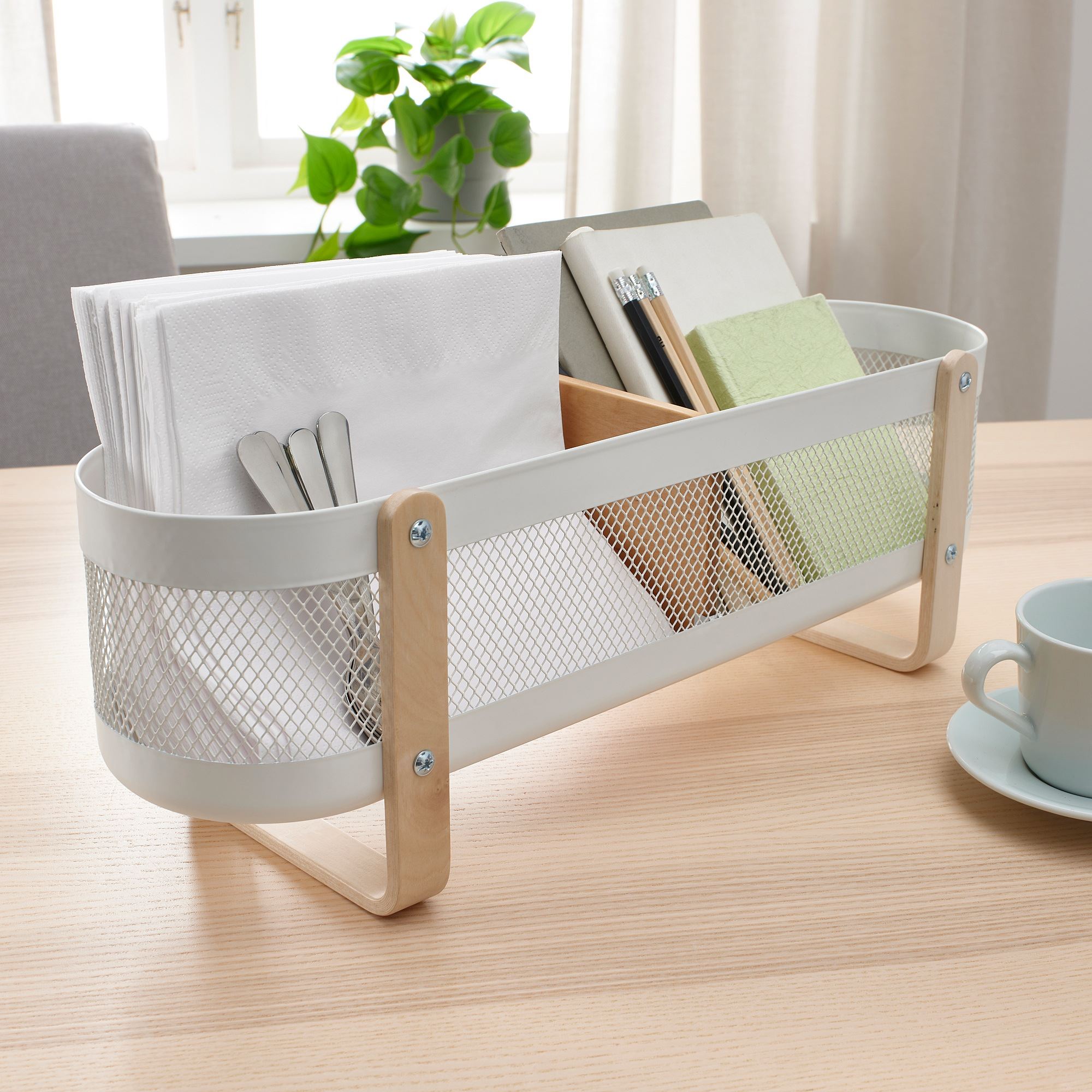 RISATORP IKEA Подставка д/канцелярских принадлежностей, 50x16x17 см, белый