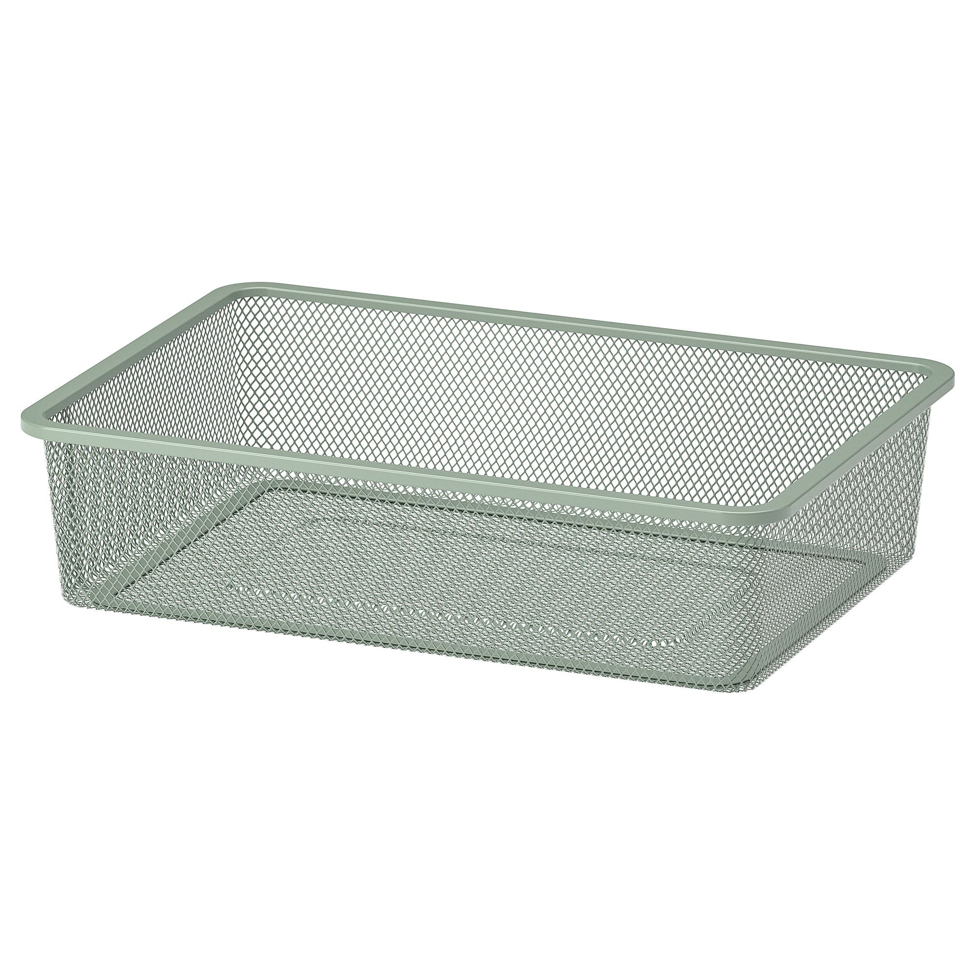 TROFAST IKEA Сетчатый контейнер, 42x30x10 см, светлый зелено-серый