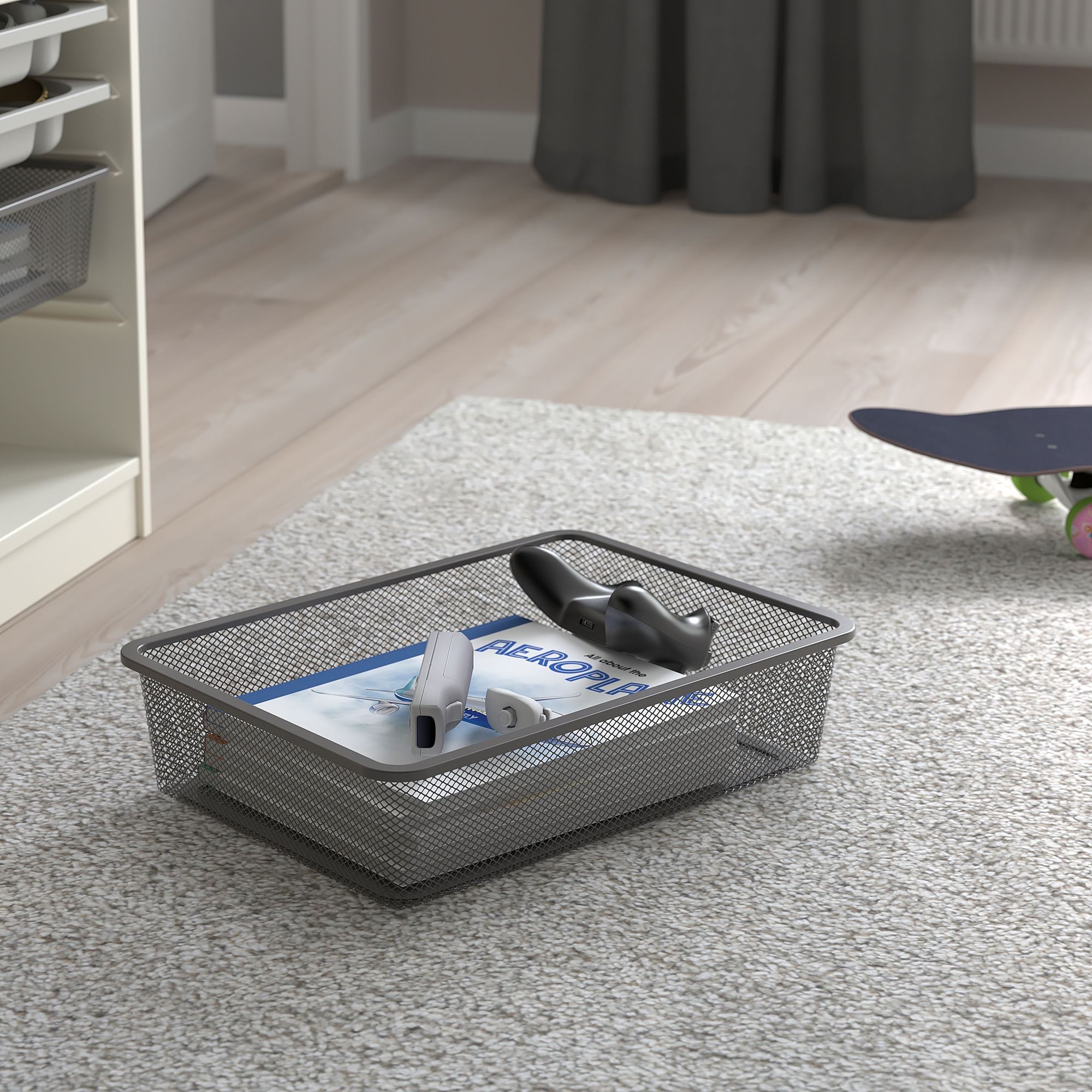 TROFAST IKEA Сетчатый контейнер, 42x30x10 см, темно-серый