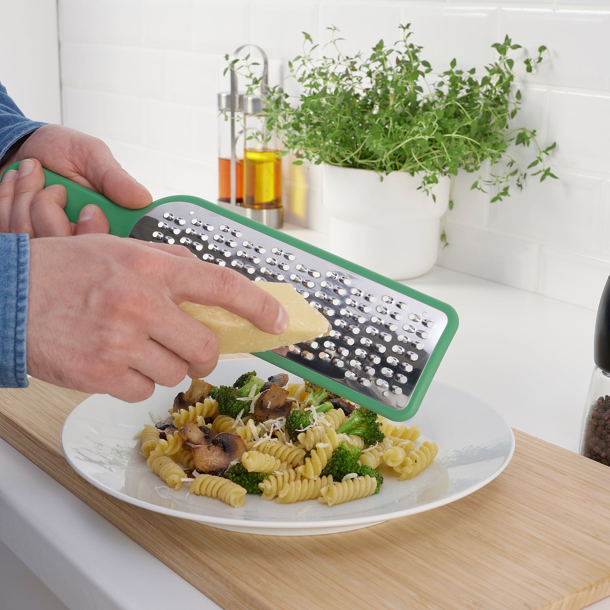 UPPFYLLD IKEA Терка с ручкой, зеленый, 30 см
