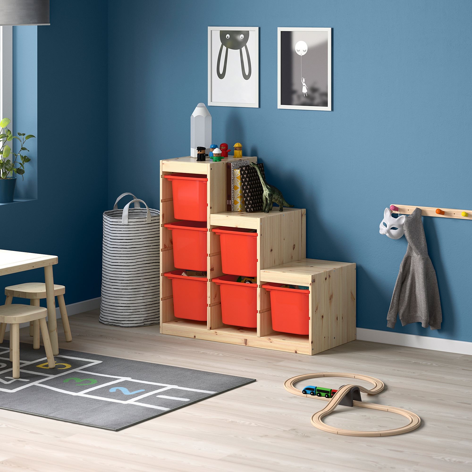 TROFAST IKEA Каркас, 99x44x91 см, светлая беленая сосна