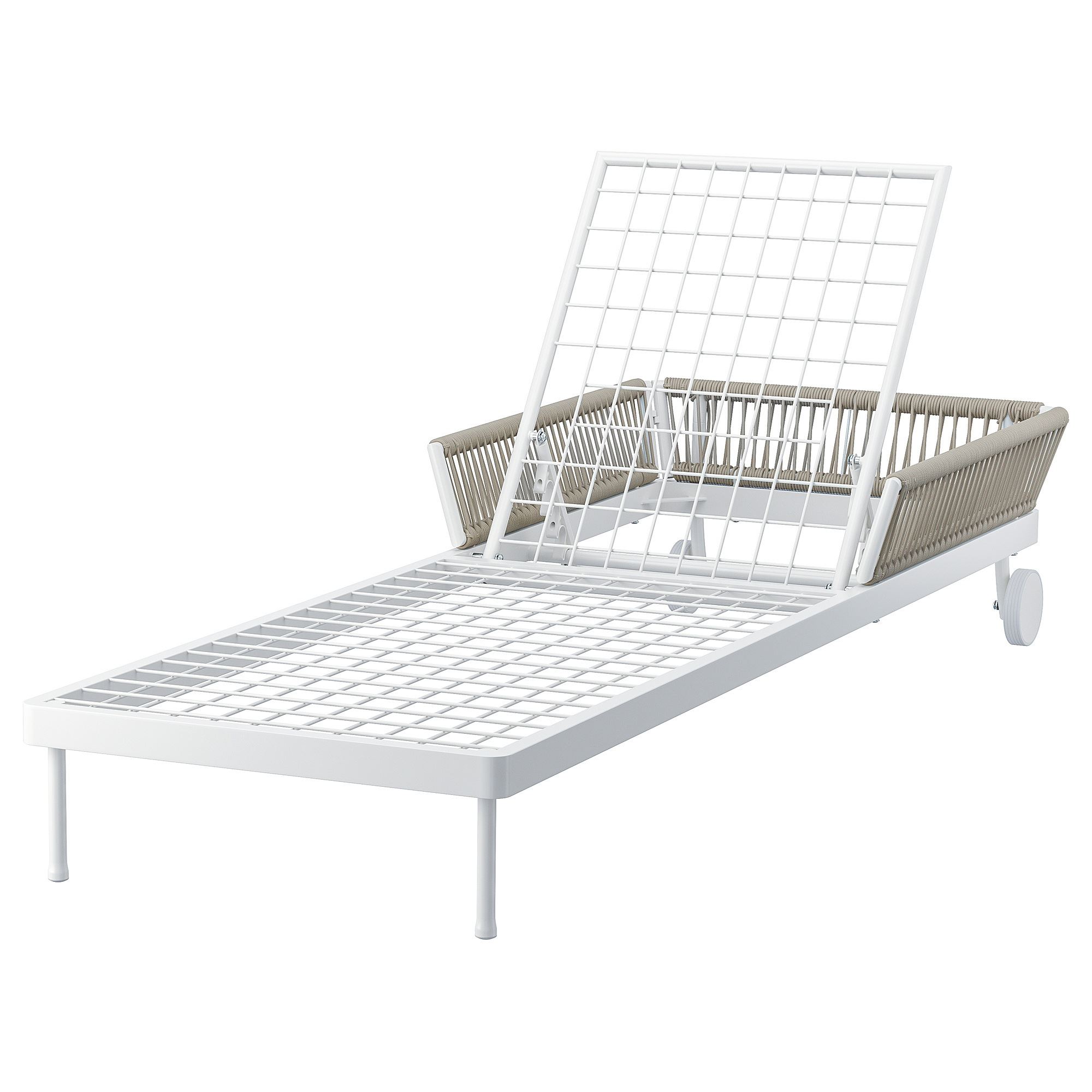 SEGERON IKEA Шезлонг, белый/бежевый