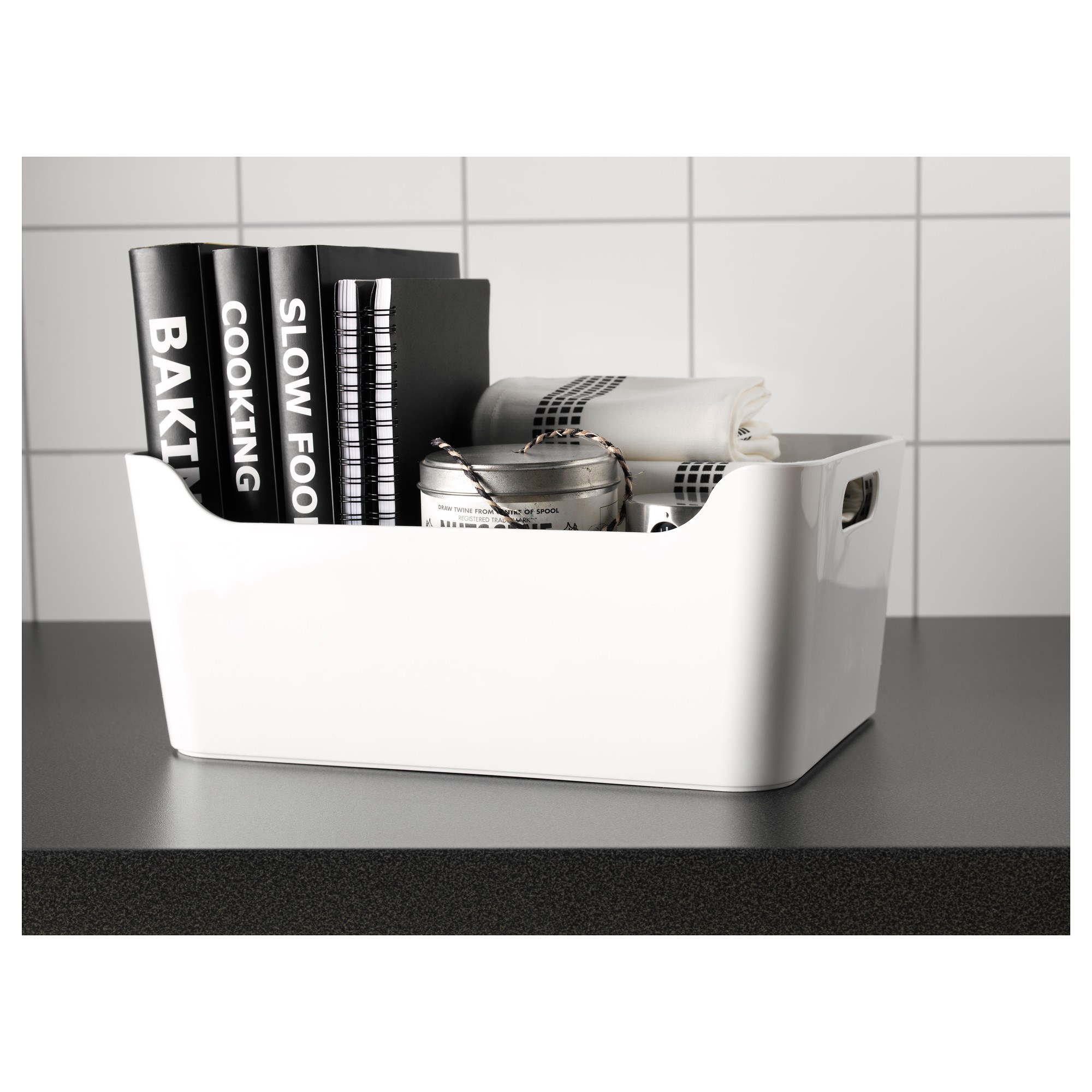 VARIERA IKEA ВАРЬЕРА Коробка, белый, 34x14x24 см  (ТОВАР ВЫШЕЛ ИЗ АССОРТИМЕНТА)