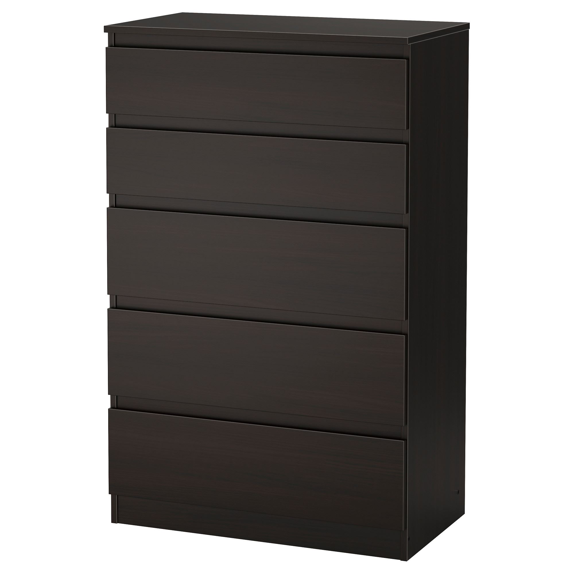 KULLEN IKEA Комод с 5 ящиками, 70x112 см, черно-коричневый