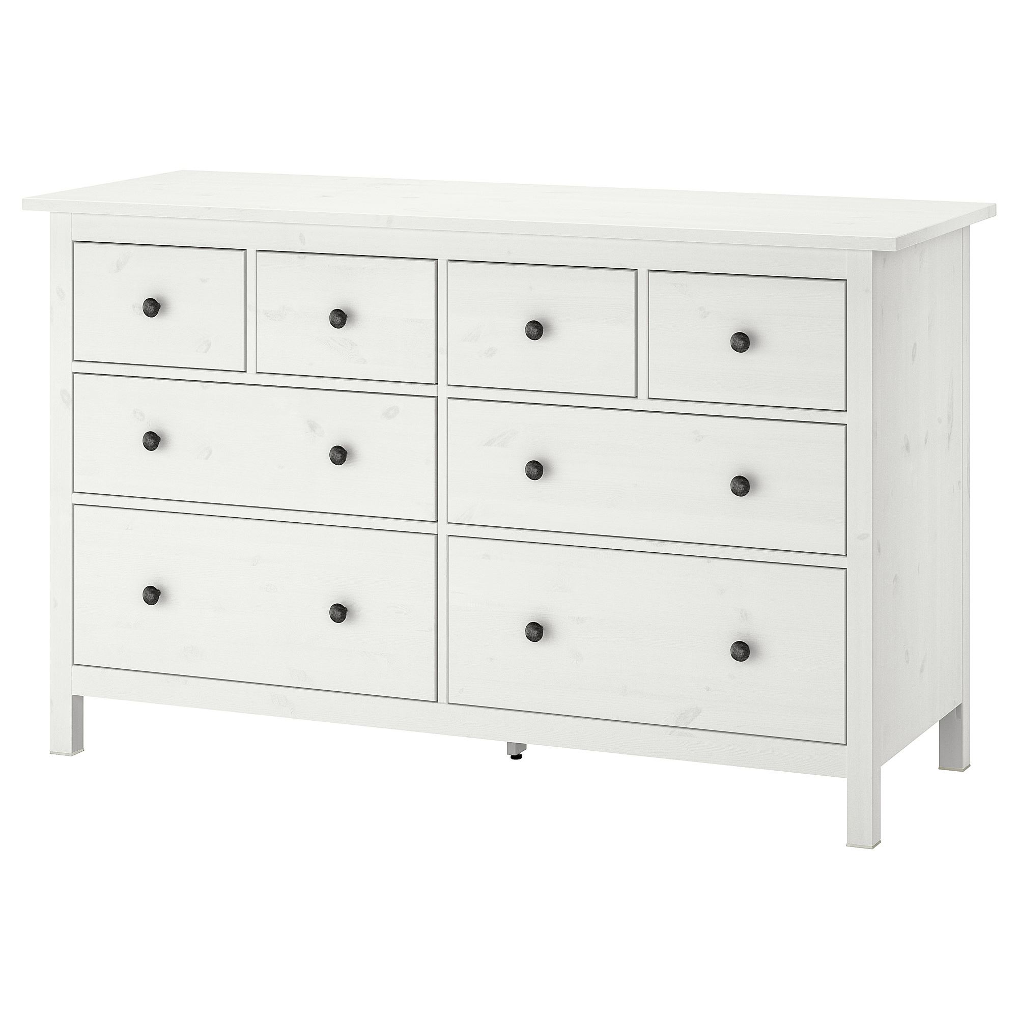 HEMNES IKEA Комод с 8 ящиками, 160x95 см, белая морилка