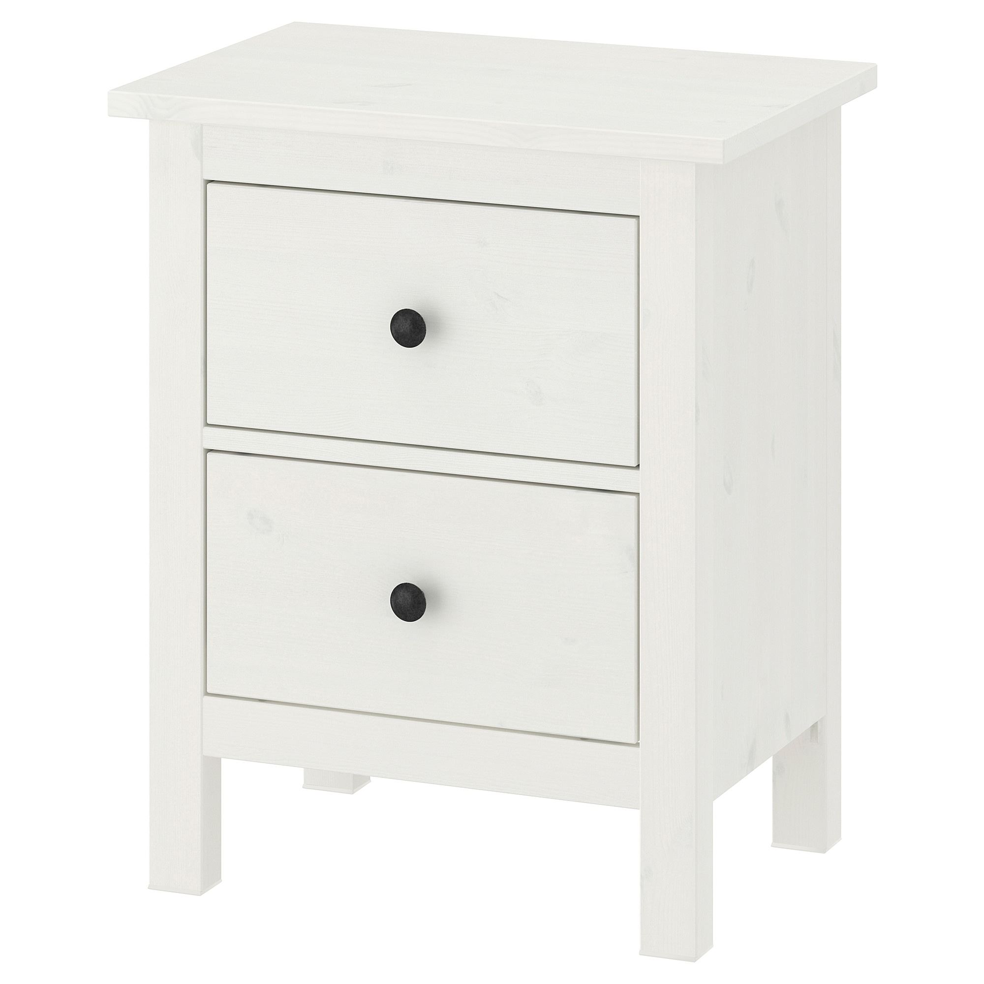 HEMNES IKEA Комод с 2 ящиками, 54x66 см, белая морилка