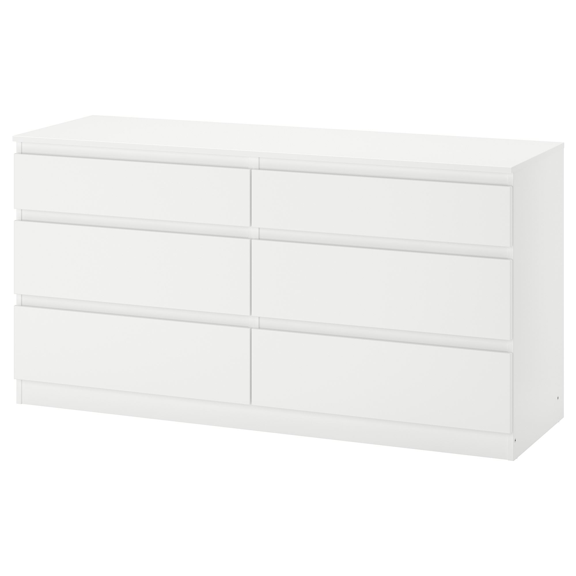 KULLEN IKEA Комод с 6 ящиками, 140x72 см, белый