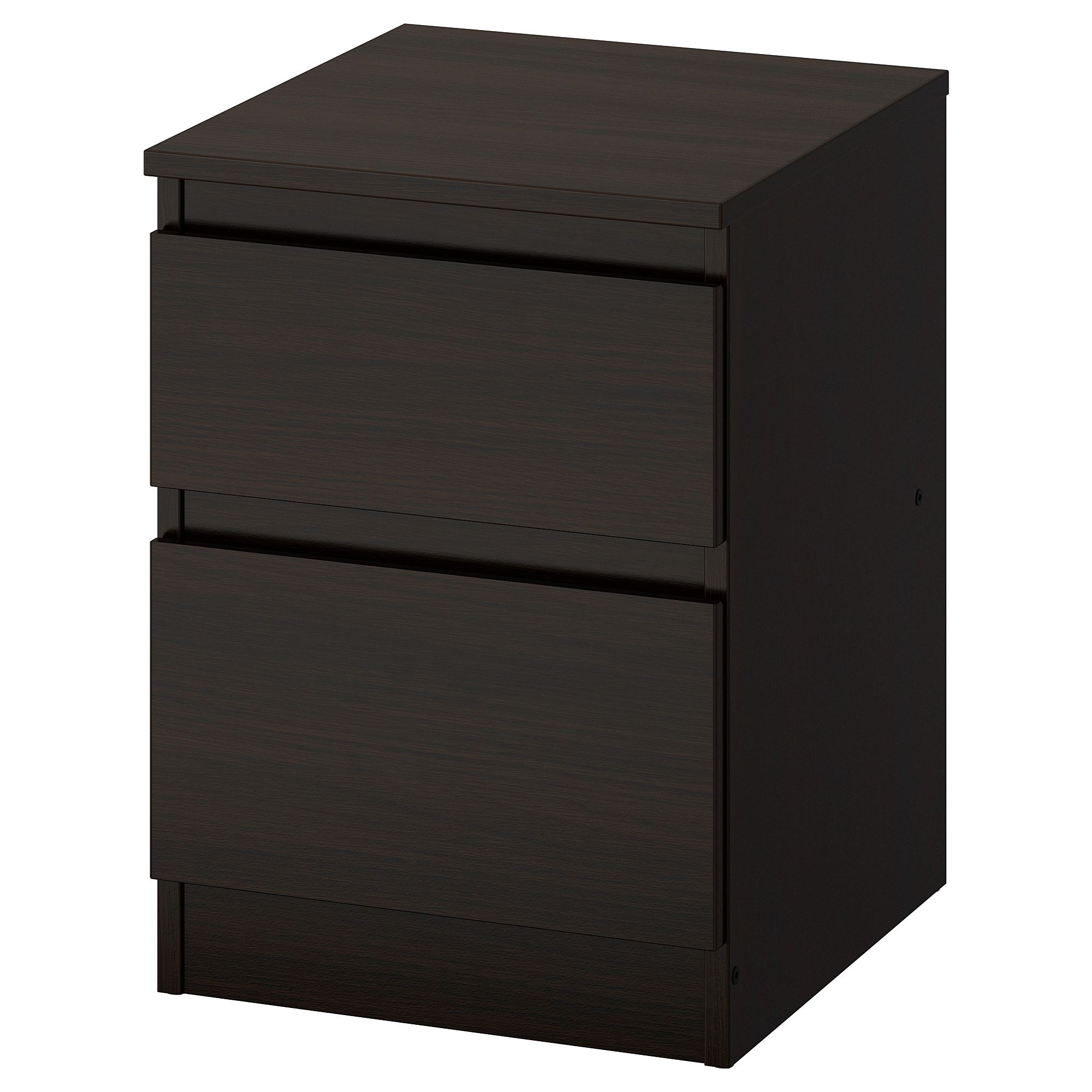KULLEN IKEA Комод с 2 ящиками, 35x49 см, черно-коричневый