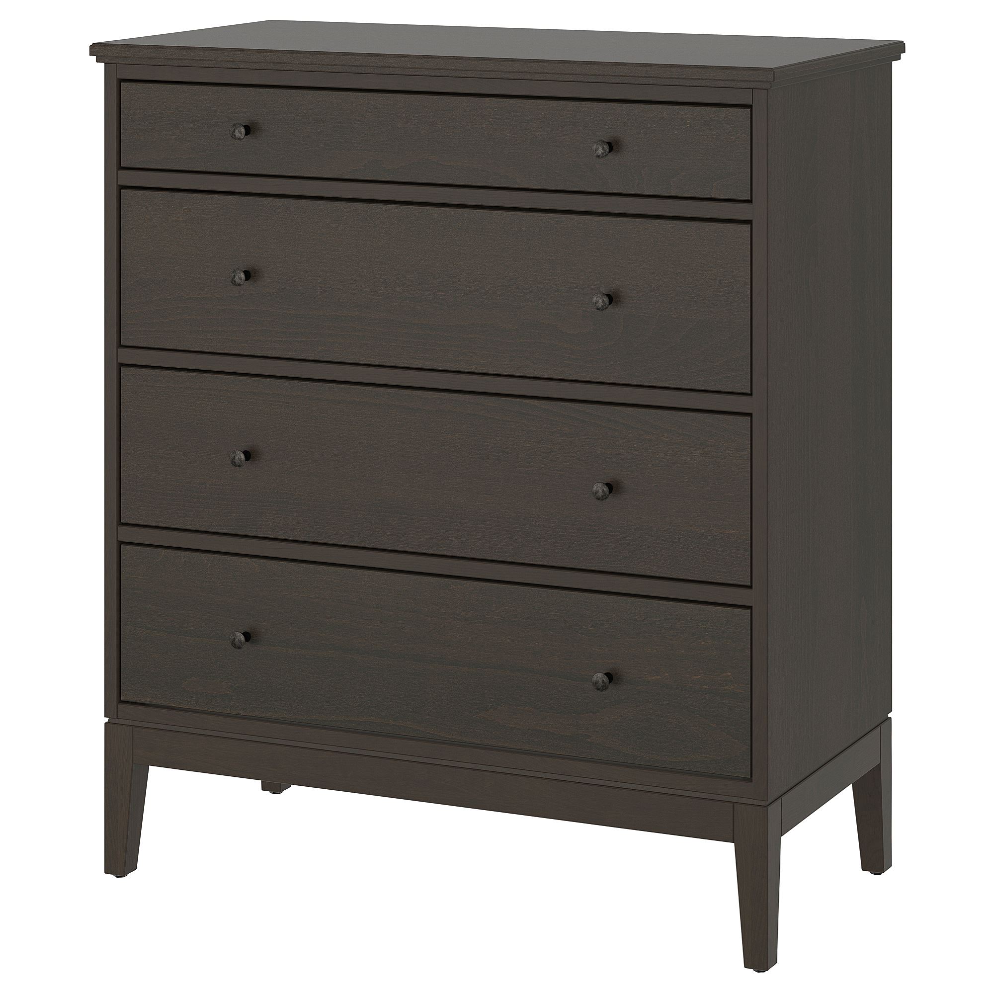 IDANAS IKEA Комод с 4 ящиками, 104x118 см, темно-коричневый морилка