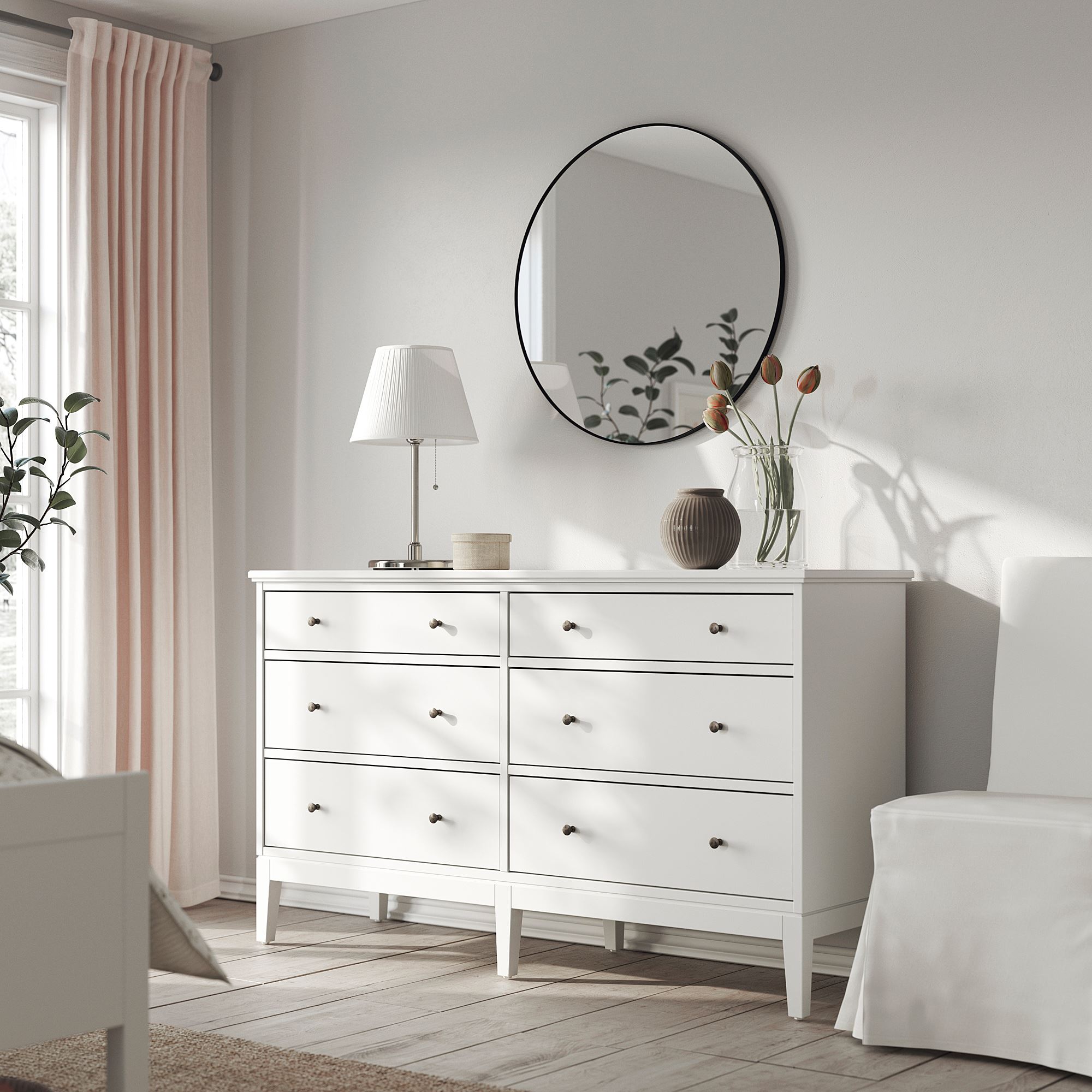 IDANAS IKEA Комод с 6 ящиками, 162x95 см, белый