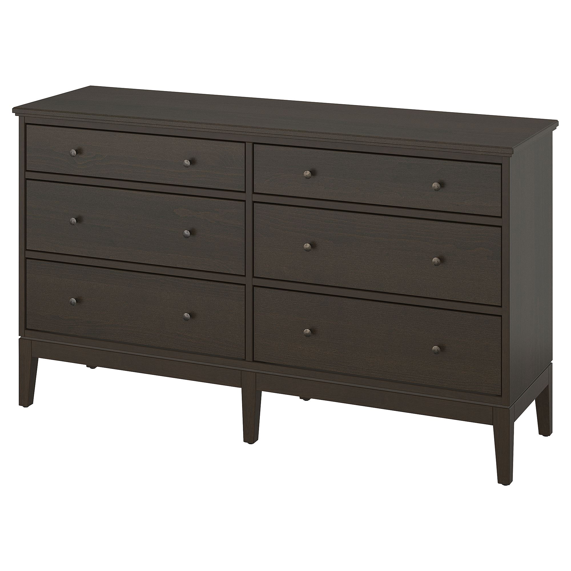 IDANAS IKEA Комод с 6 ящиками, 162x95 см, темно-коричневый морилка
