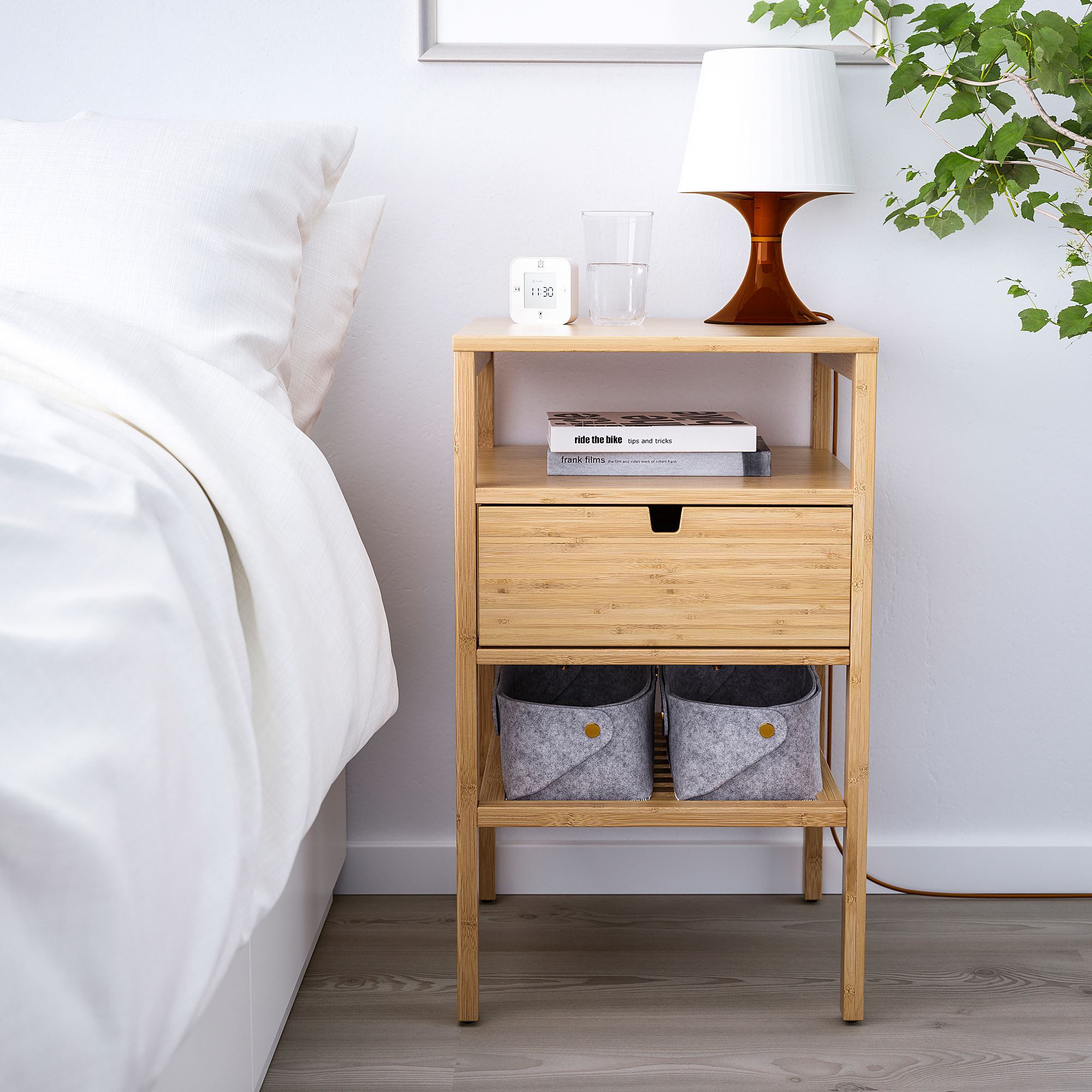 NORDKISA IKEA Тумба прикроватная, 40x40 см, бамбук