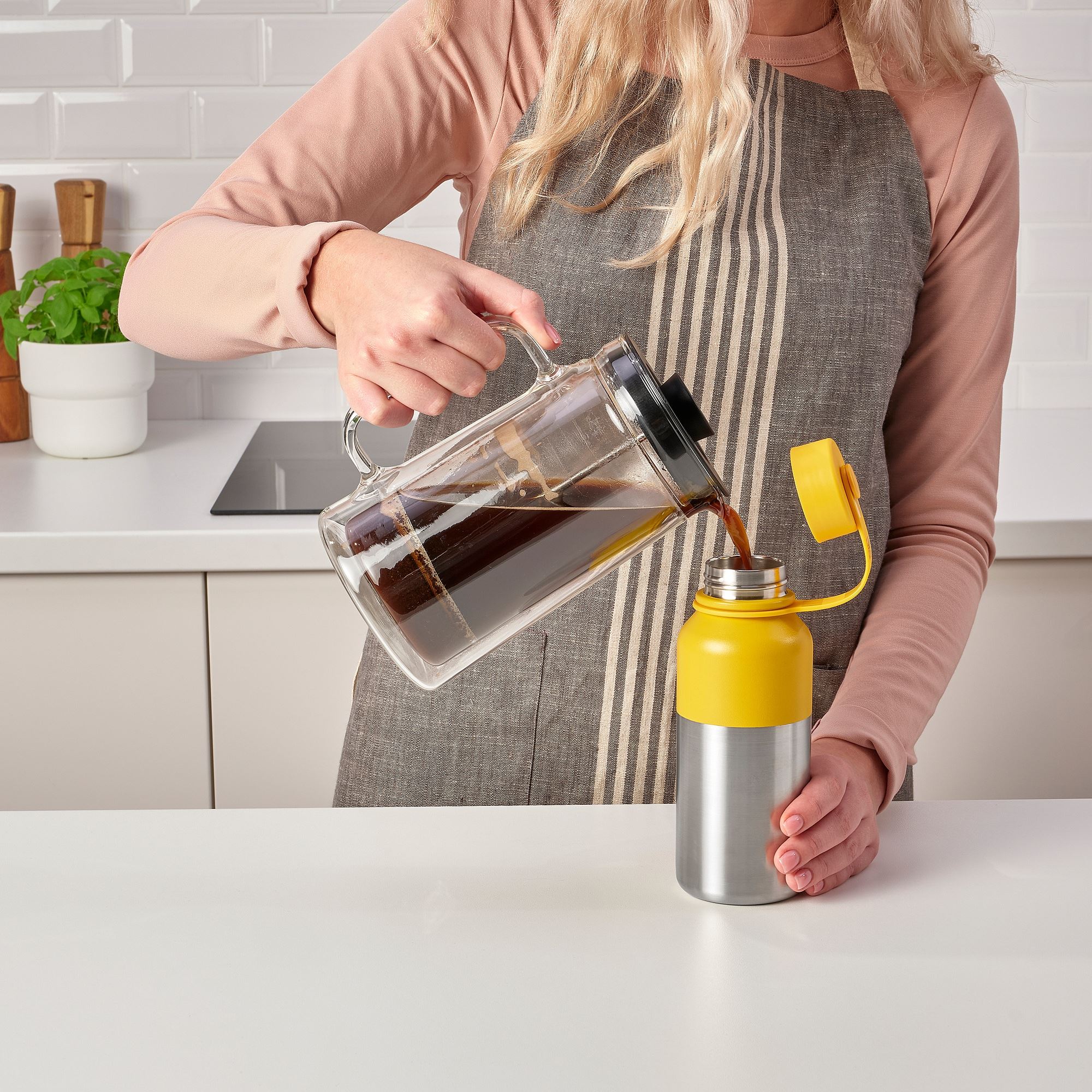HETLEVRAD IKEA Термос, 0.5 л, нержавеющий сталь/желтый (ТОВАР ВЫШЕЛ ИЗ АССОРТИМЕНТА)