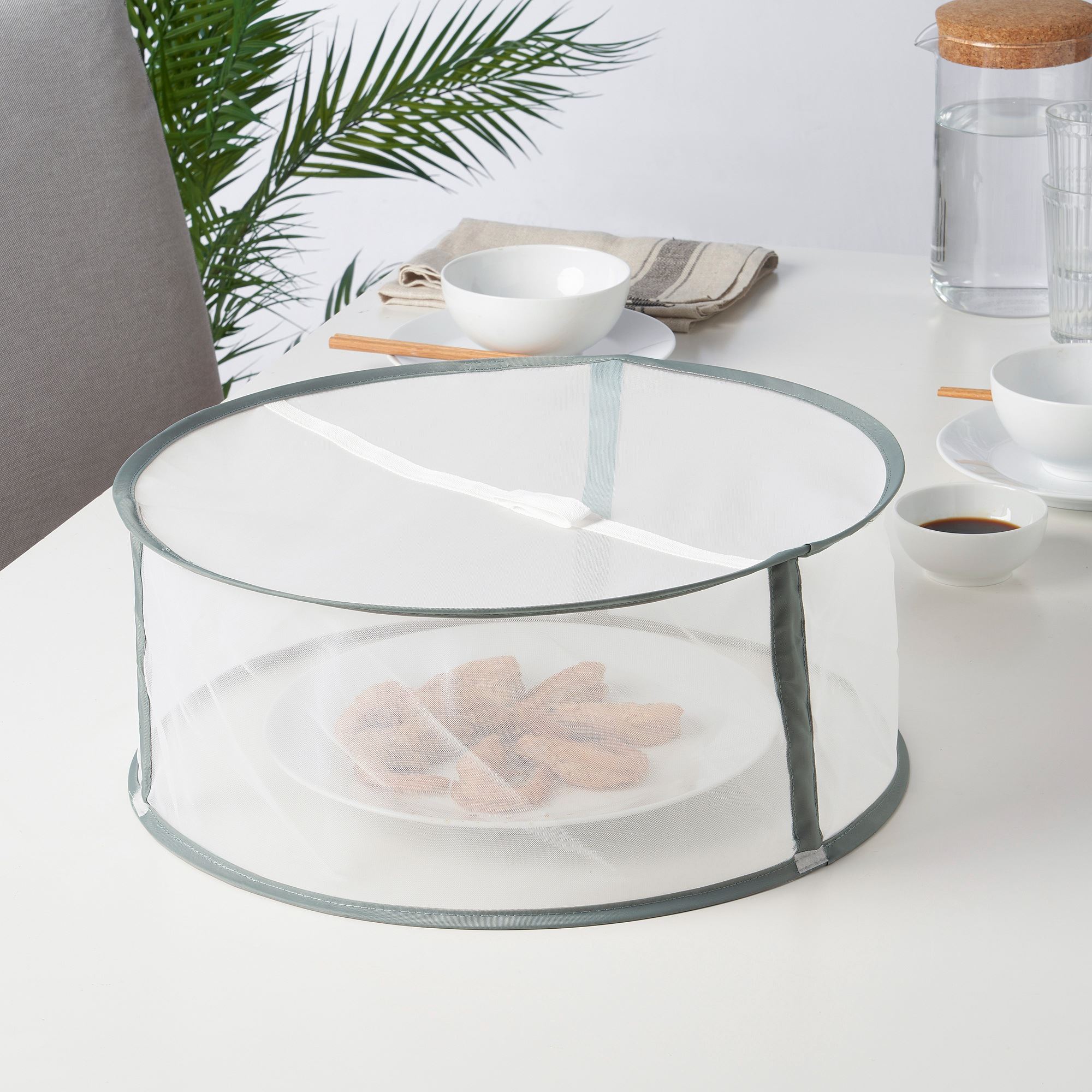 LERFLUNDRA IKEA Защитник еды, зеленый/белый, 40x15 см