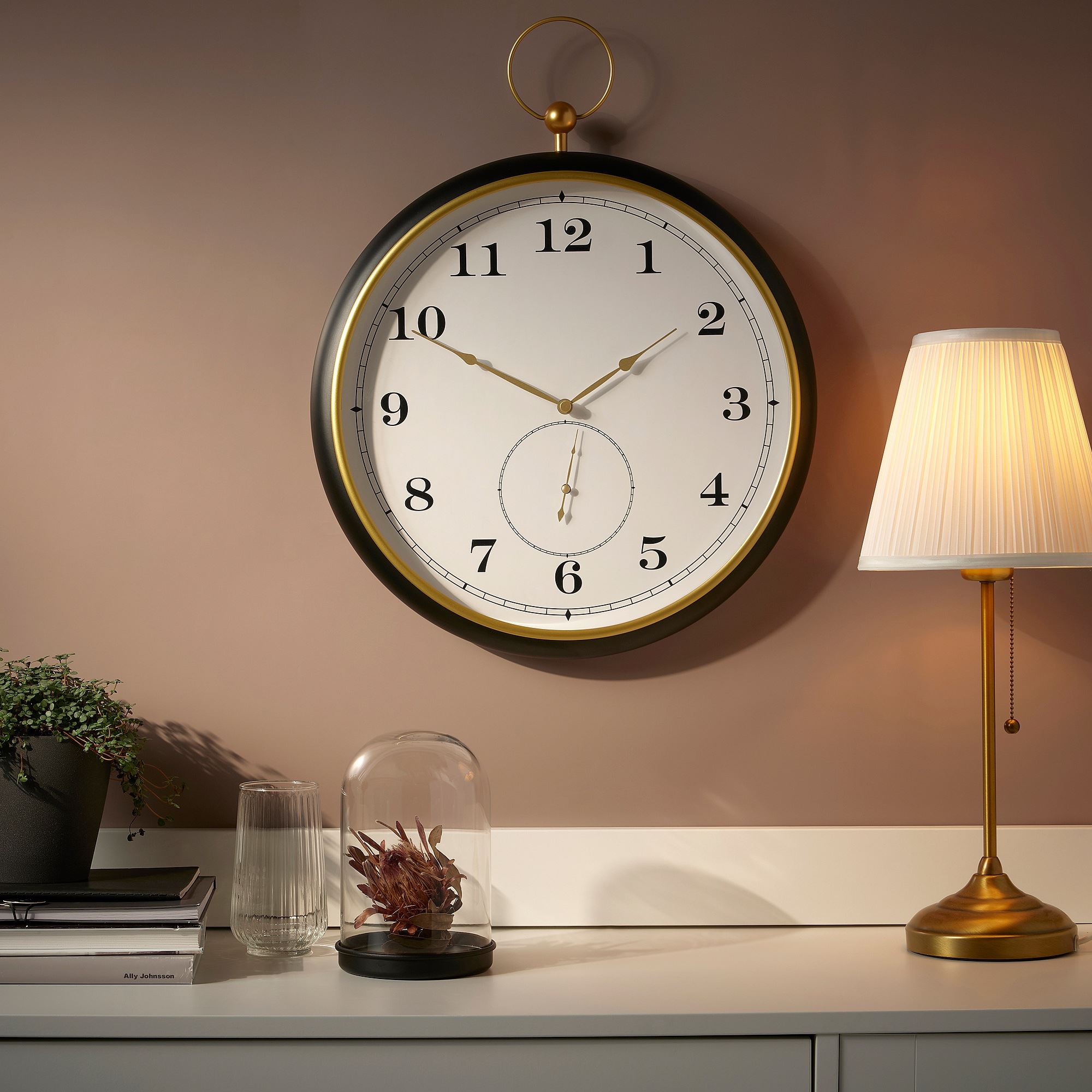 KUTTERSMYCKE IKEA Настенные часы, 46 см, низковольтный/черный