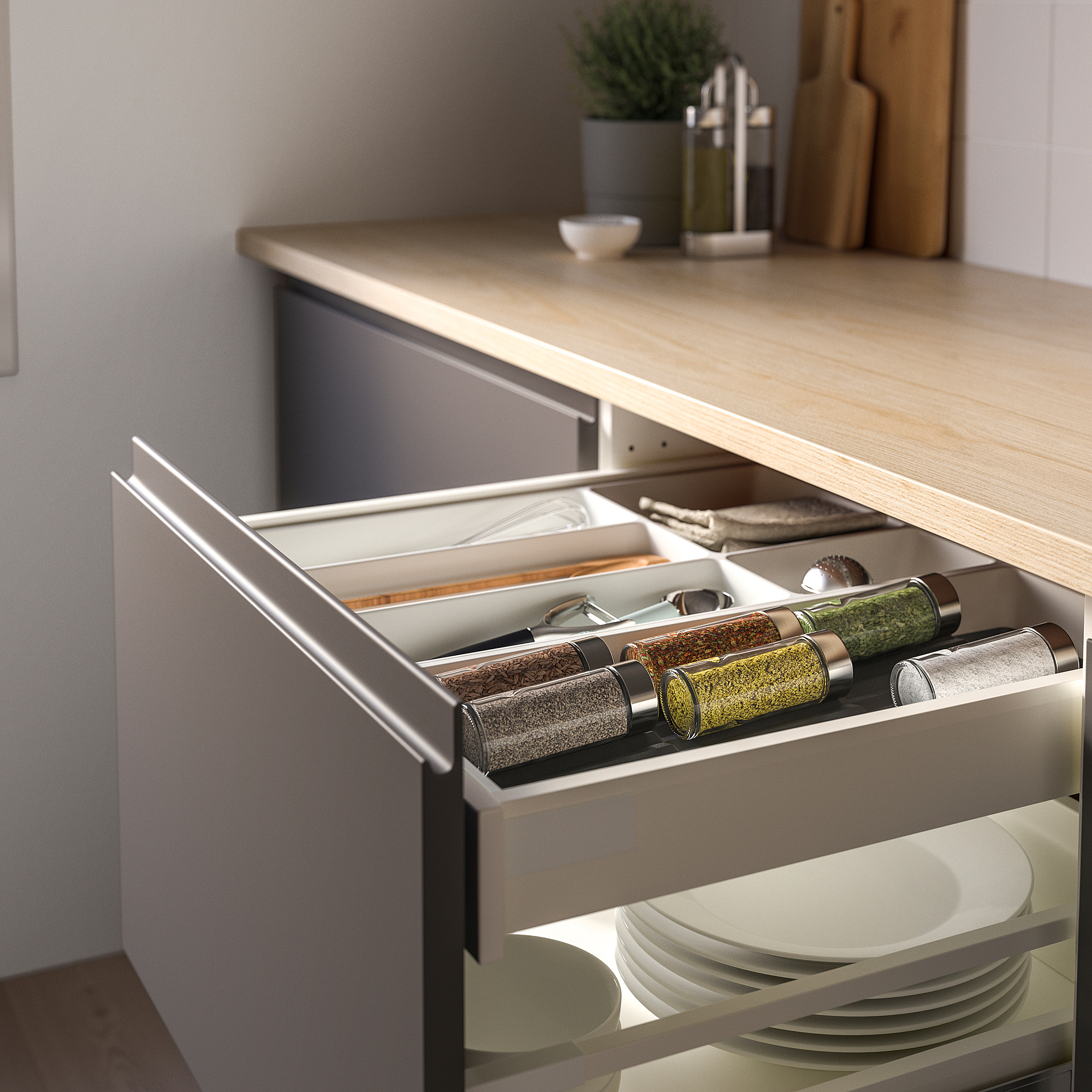 UPPDATERA IKEA Полка для специй, 20x50 см, антрацит