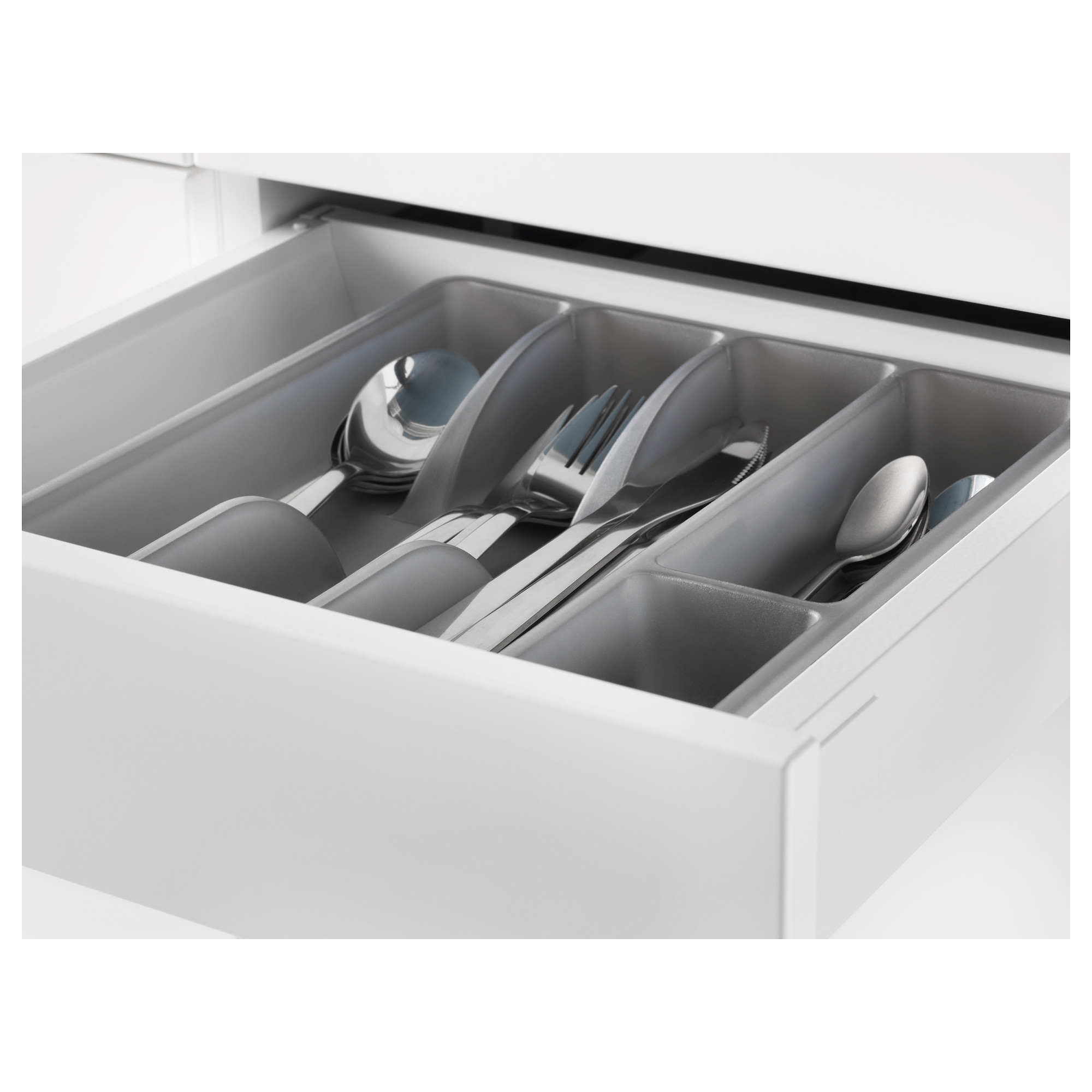 SMACKER IKEA Лоток для столовых приборов, 31x26 см, серый