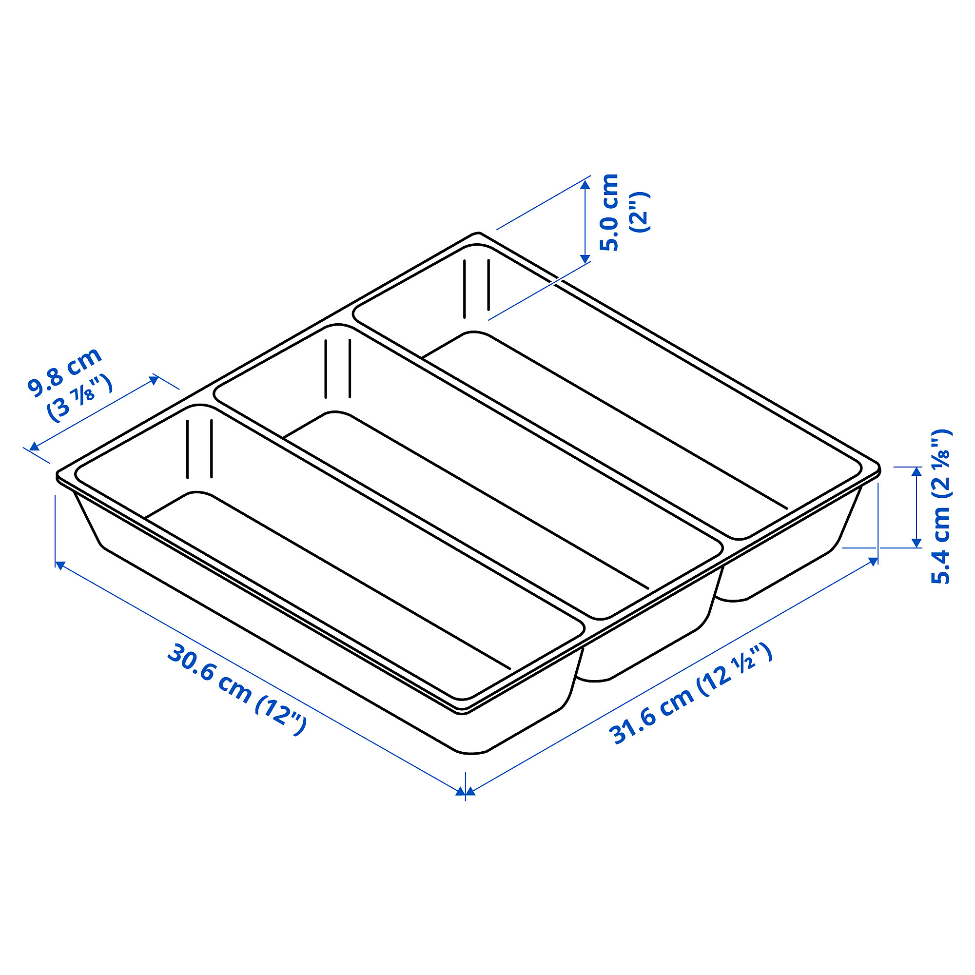 UPPDATERA IKEA Лоток для столовых приборов, 32x31 см, белый