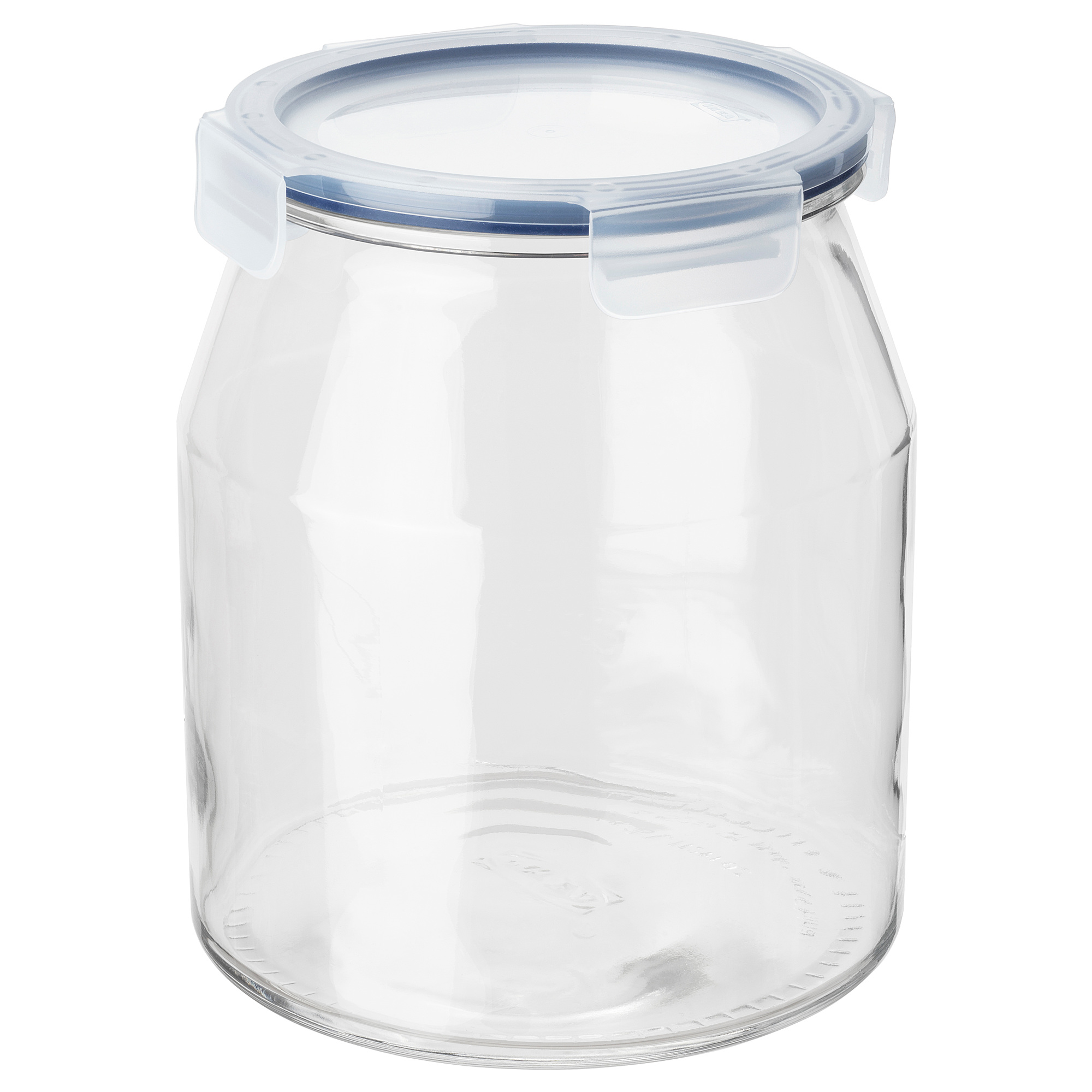 IKEA 365+ Контейнер для продуктов с крышкой, круглой формы стекло/пластик 3.3 л