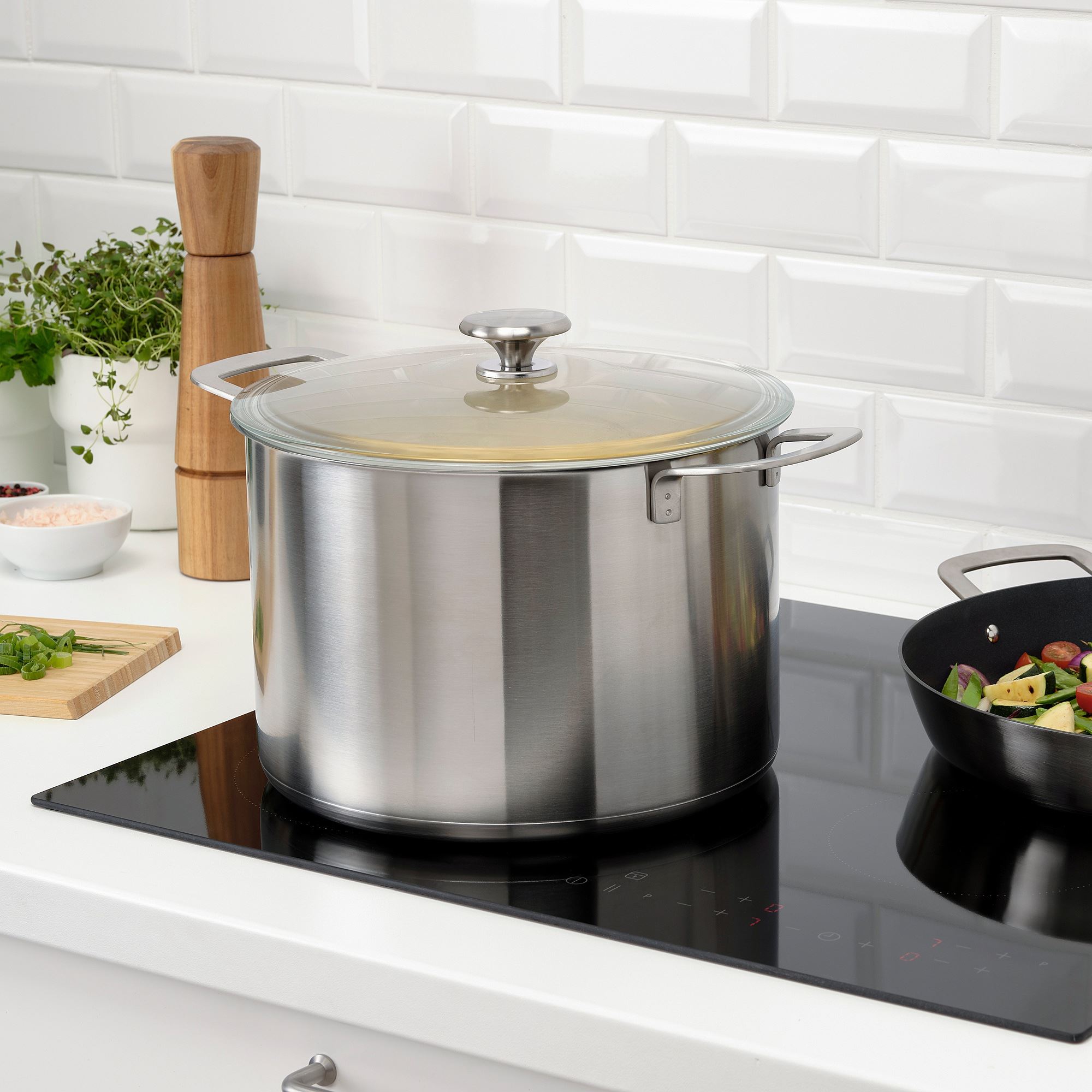 HEMKOMST IKEA Кастрюля с крышкой, 10 л, нержавеющая сталь