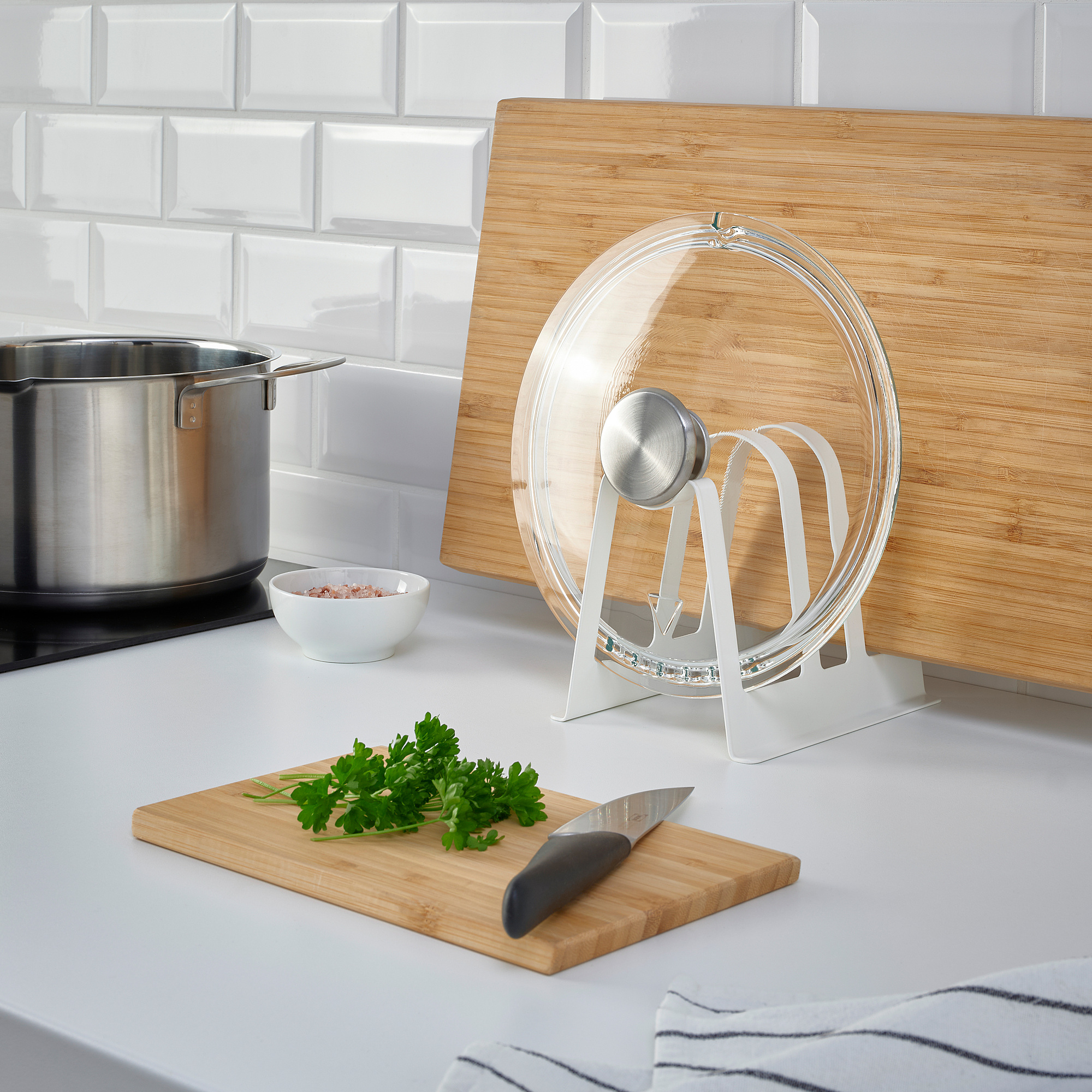 AVSTEG IKEA Подставка для разделочной доски/крышки, 14 см, белый
