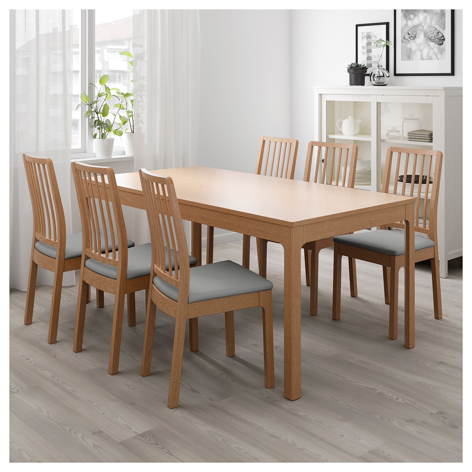 EKEDALEN IKEA Раздвижной стол, дуб, 180/240x90 см