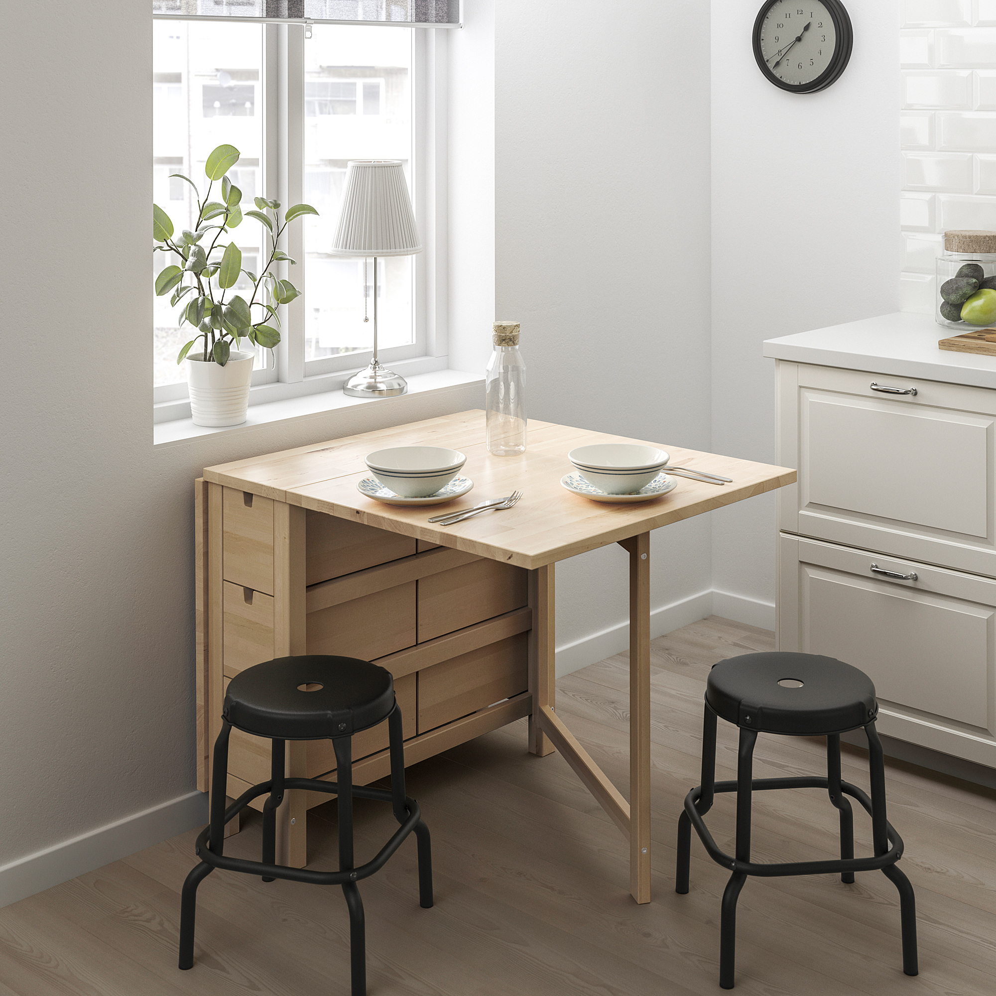 NORDEN IKEA Cтол складной, 26/89/152x80 см, береза