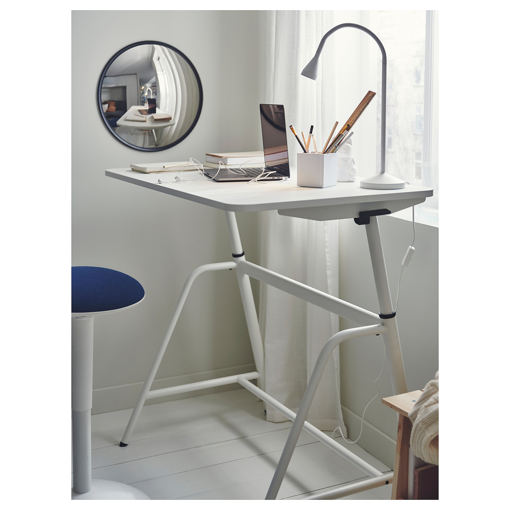 GLADHOJDEN IKEA Стол-трансформер, 100x60 см, белый