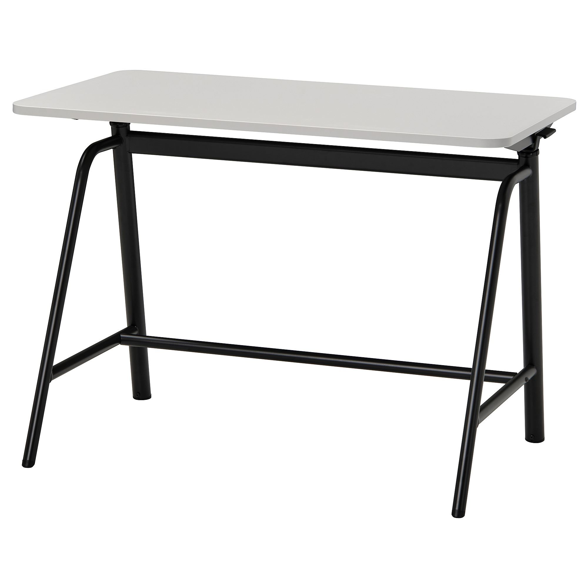 GLADHOJDEN IKEA Стол-трансформер, 100x60 см, светло-серый/антрацит