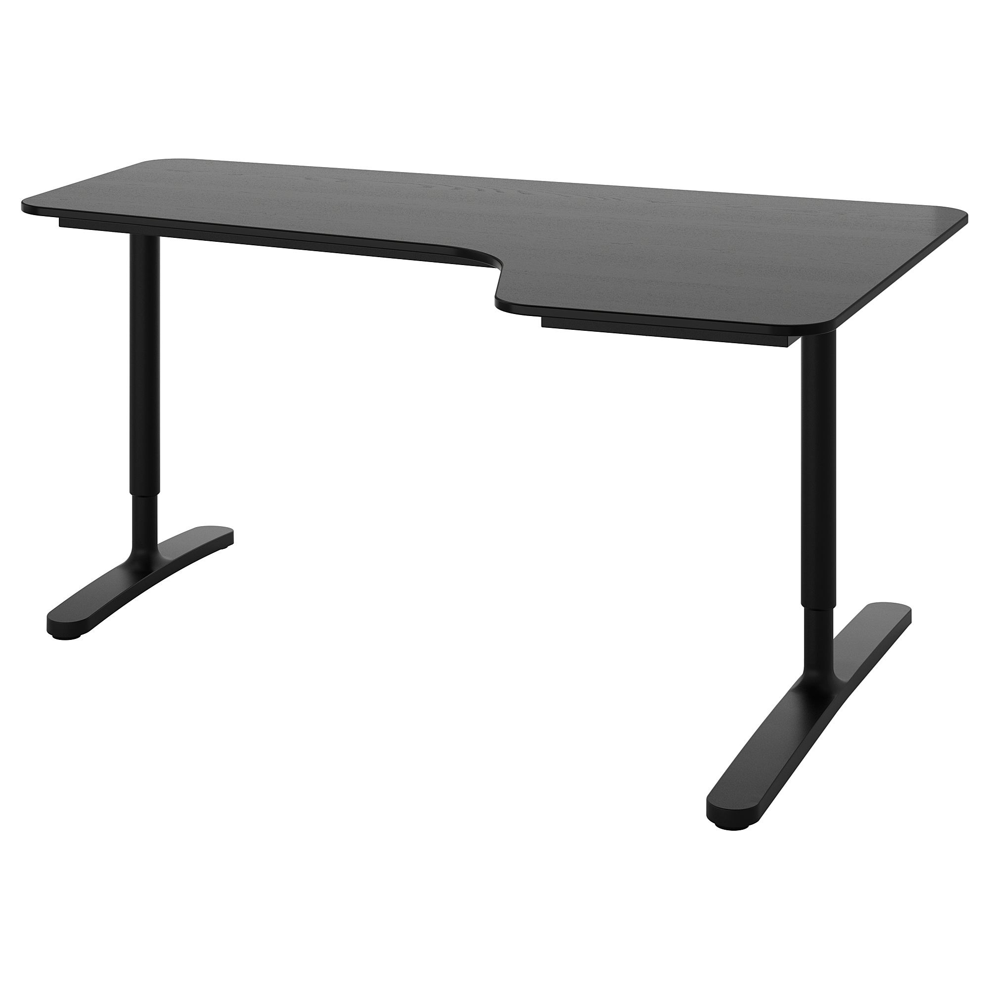 BEKANT IKEA Стол, чёрный, правый, 160x110 cm  (ТОВАР ВЫШЕЛ ИЗ АССОРТИМЕНТА)