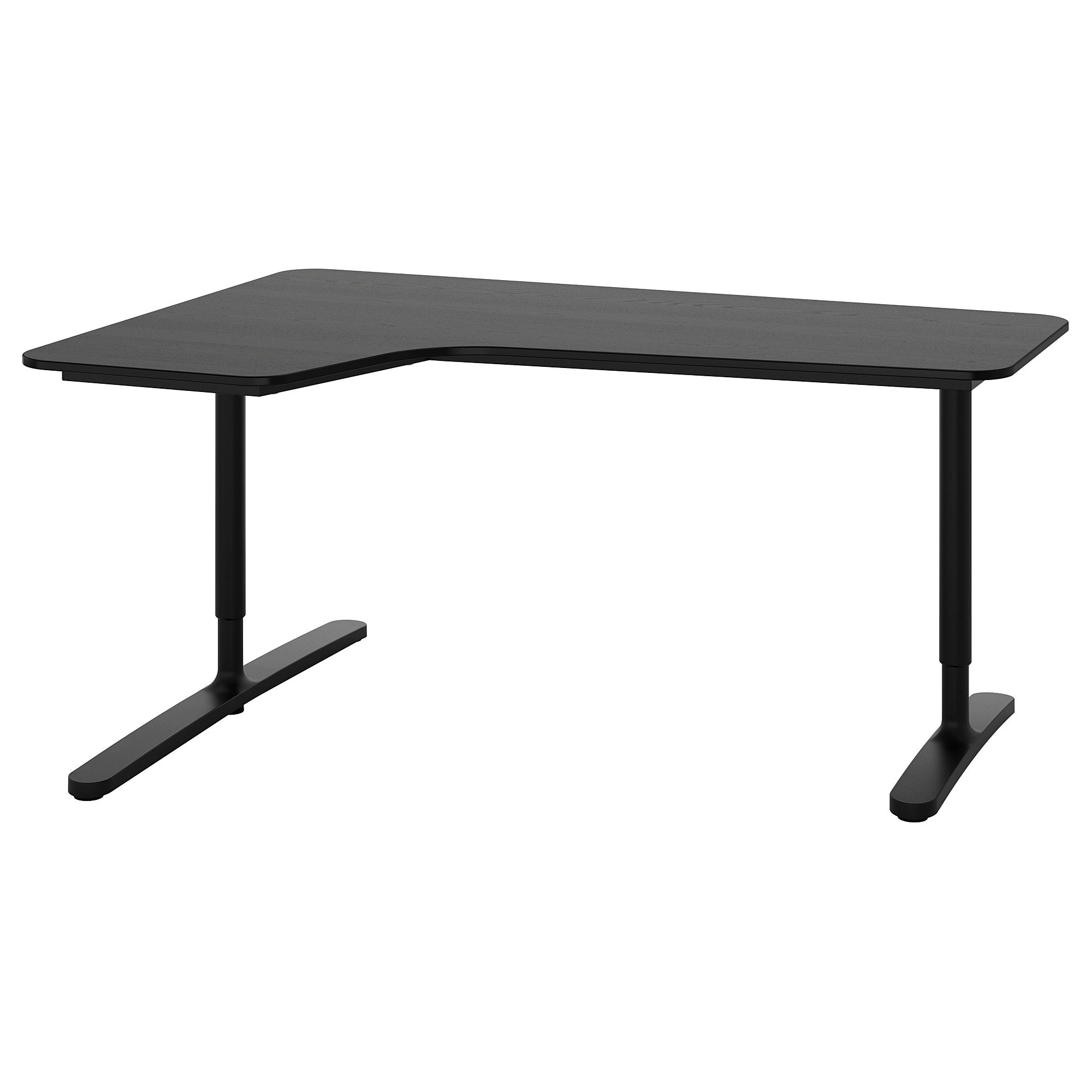 BEKANT IKEA Стол, чёрный, левый, 160x110 cm  (ТОВАР ВЫШЕЛ ИЗ АССОРТИМЕНТА)