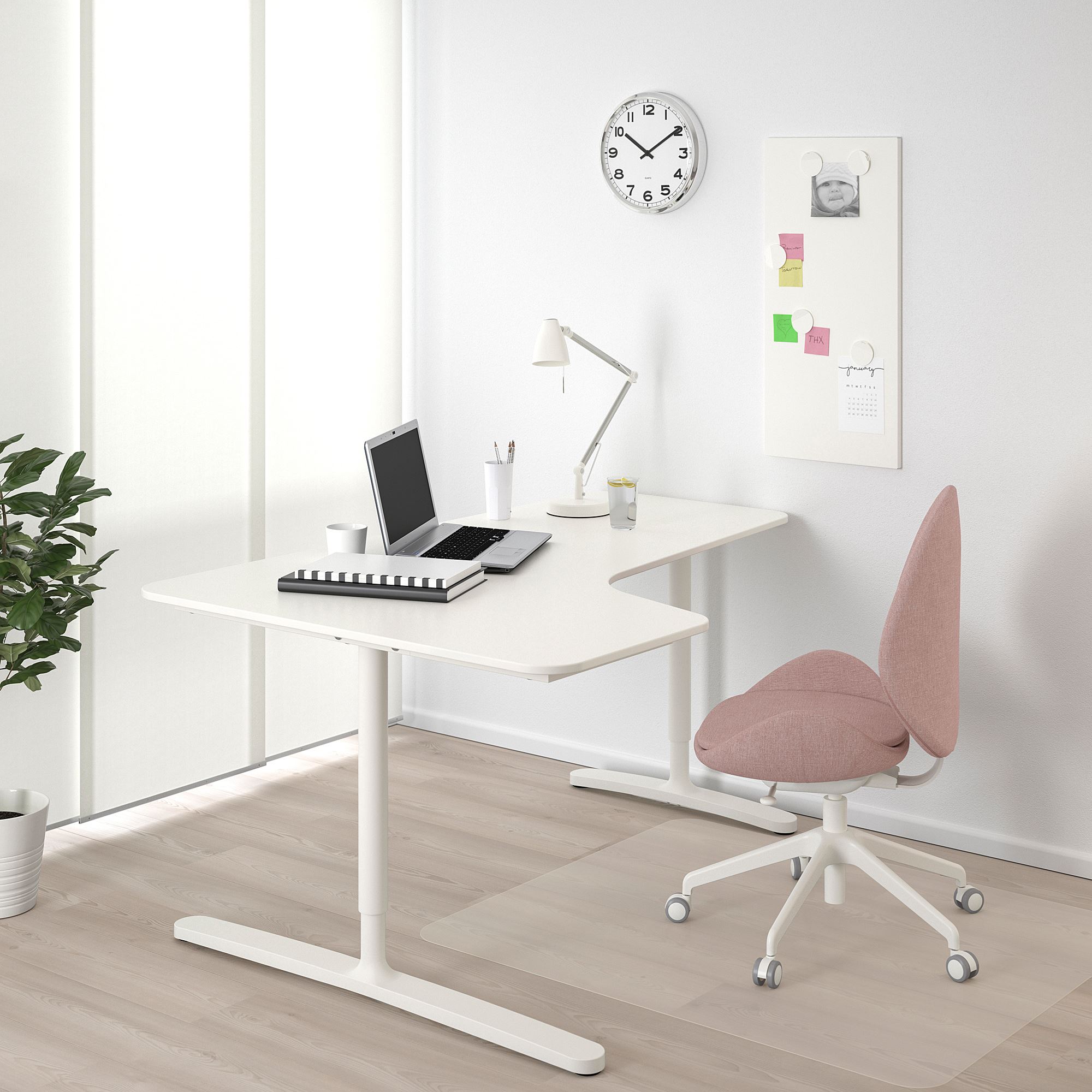 BEKANT IKEA Стол, белый, левый, 160x110 cm  (ТОВАР ВЫШЕЛ ИЗ АССОРТИМЕНТА)