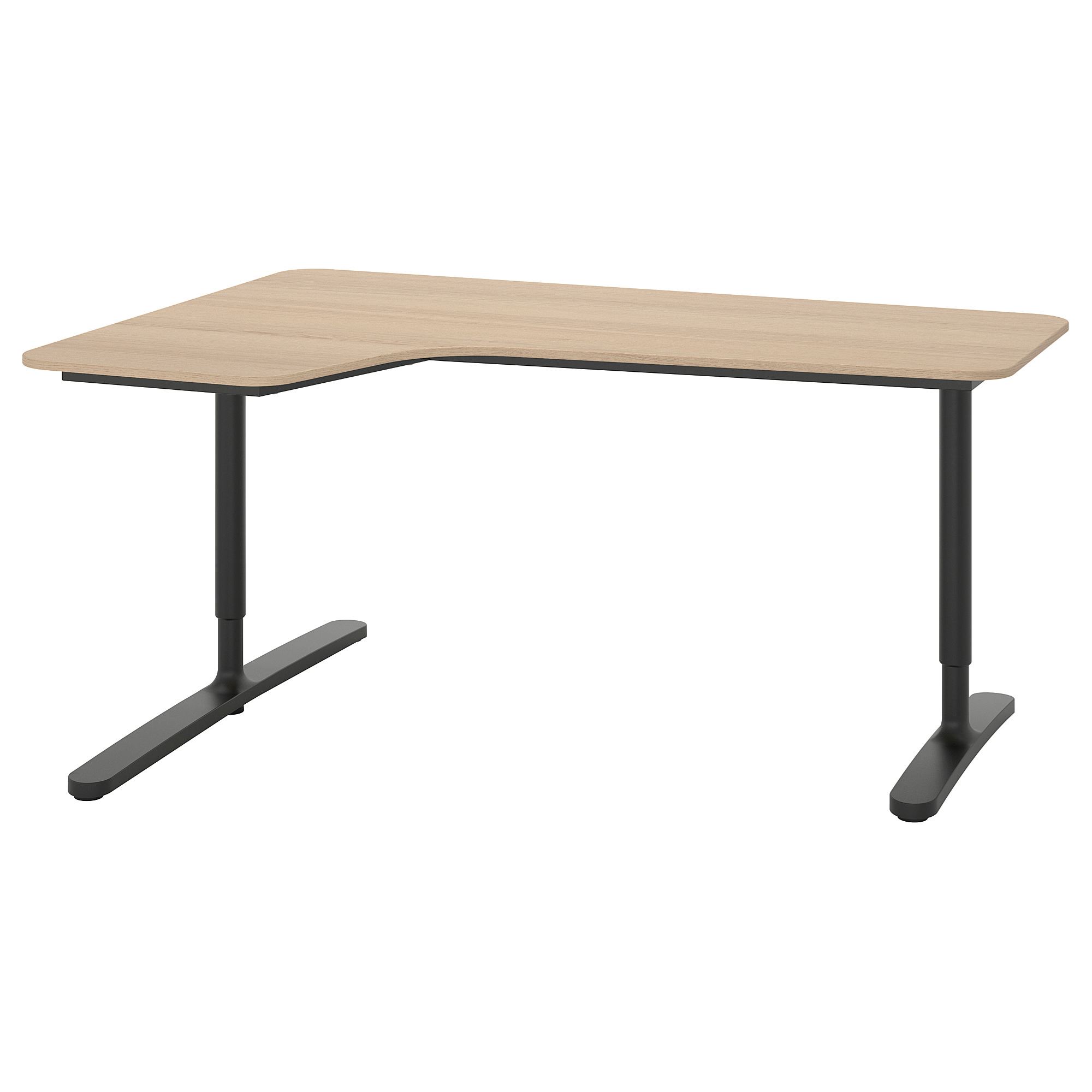 BEKANT IKEA Стол, дуб/чёрный, левый, 160x110 cm  (ТОВАР ВЫШЕЛ ИЗ АССОРТИМЕНТА)