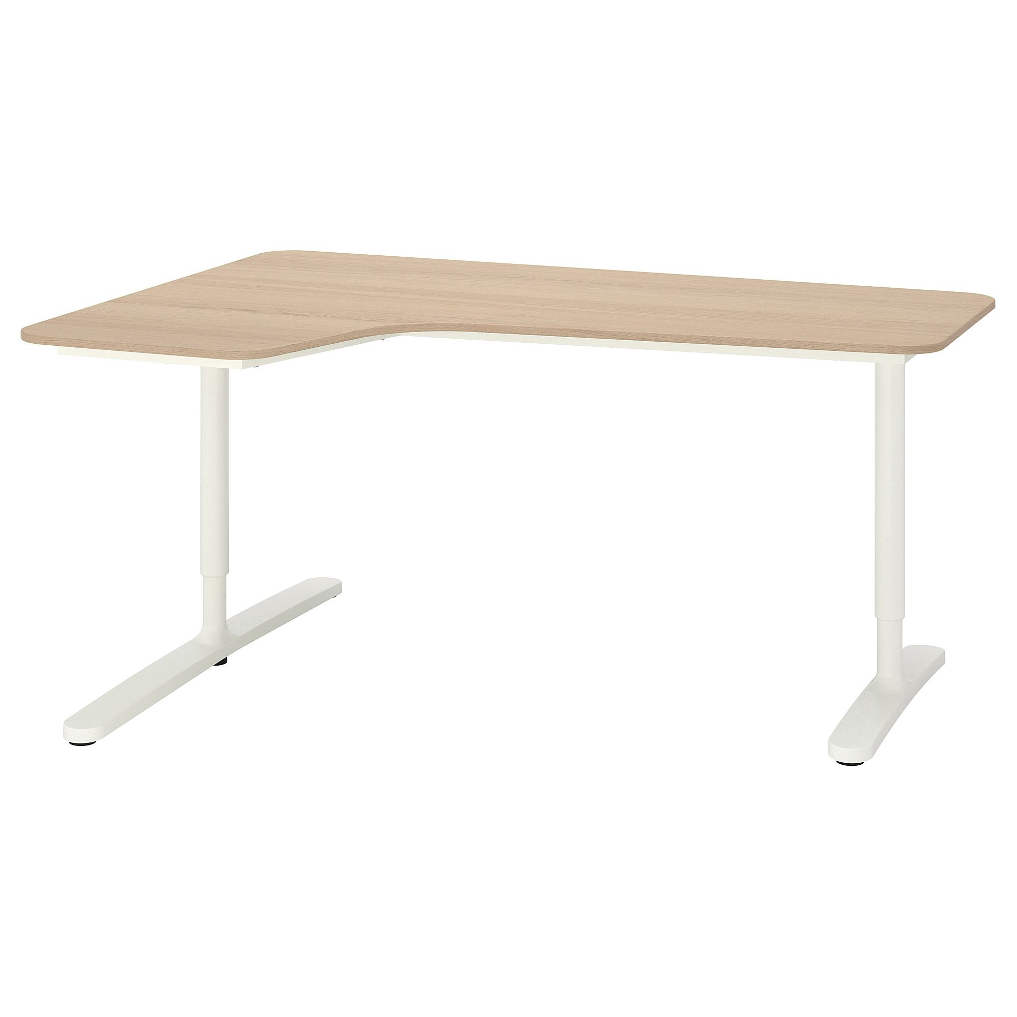 BEKANT IKEA Стол, дуб/белый, левый, 160x110 cm  (ТОВАР ВЫШЕЛ ИЗ АССОРТИМЕНТА)